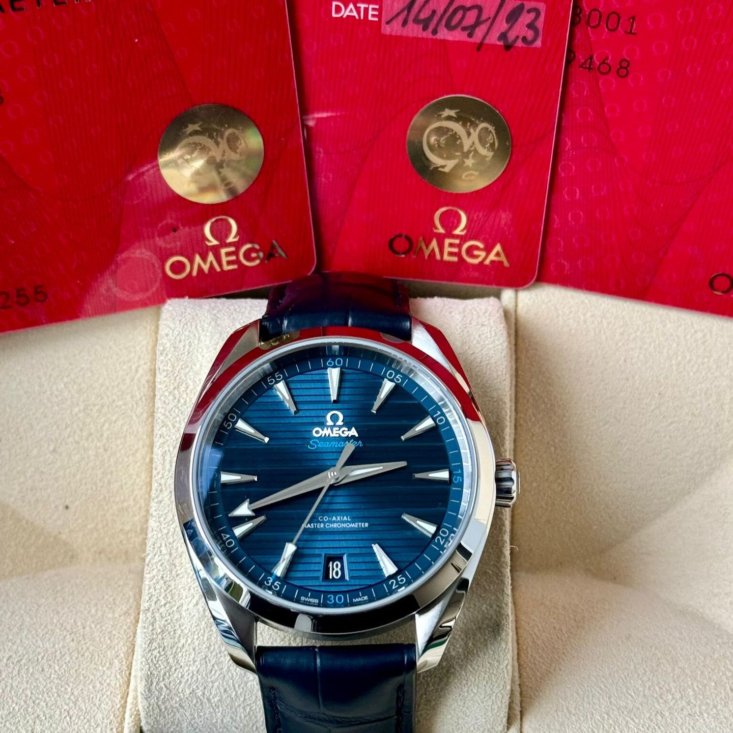 Omega Seamaster Aqua Terra 220.13.41.21.03.001 (2023) - Blue dial 41 mm Steel case (7/7)