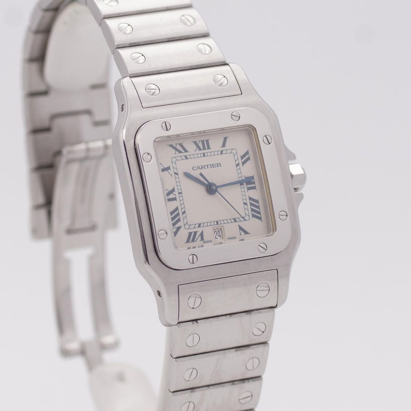 Cartier Santos Galbée 1564 (2010) - White dial 29 mm Steel case (4/8)