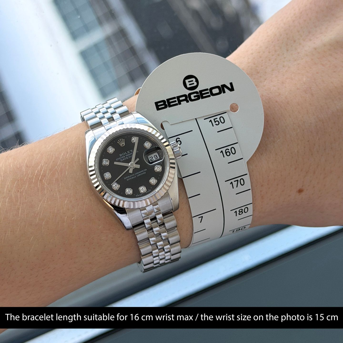 Rolex Lady-Datejust 179174 (2006) - Black dial 26 mm Steel case (2/8)