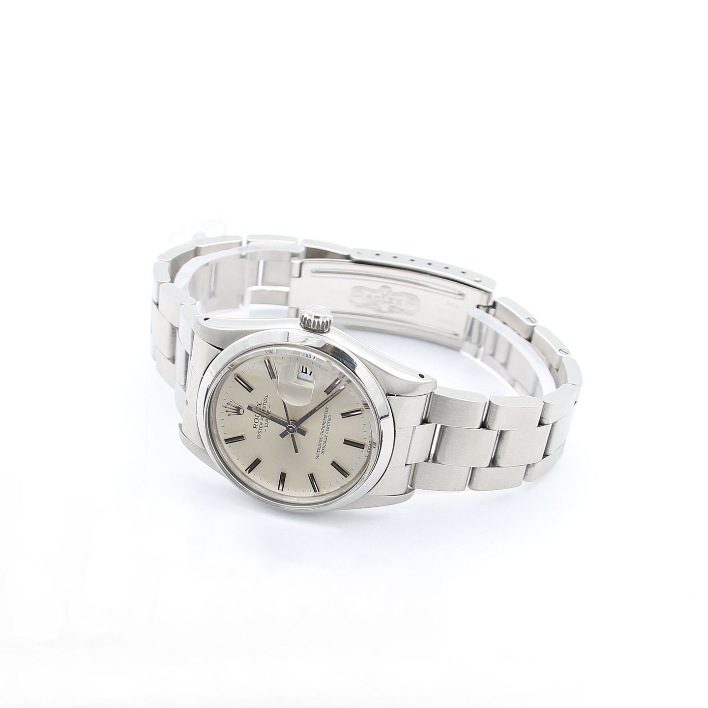 Rolex Oyster Perpetual Date 15000 (Unknown (random serial)) - Silver dial 34 mm Steel case (4/6)