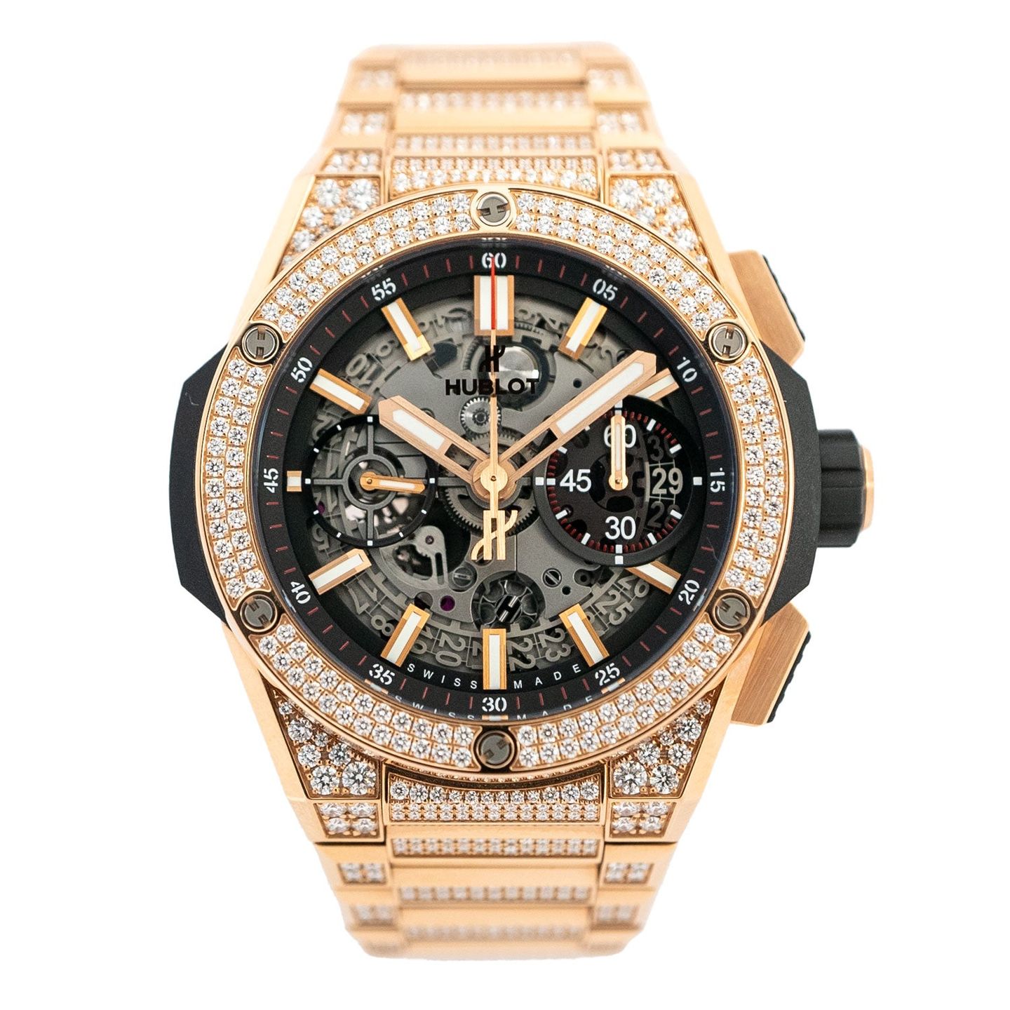 Hublot Big Bang 451.OX.1180.OX.3704 (2021) - Transparent dial 42 mm Rose Gold case (1/6)