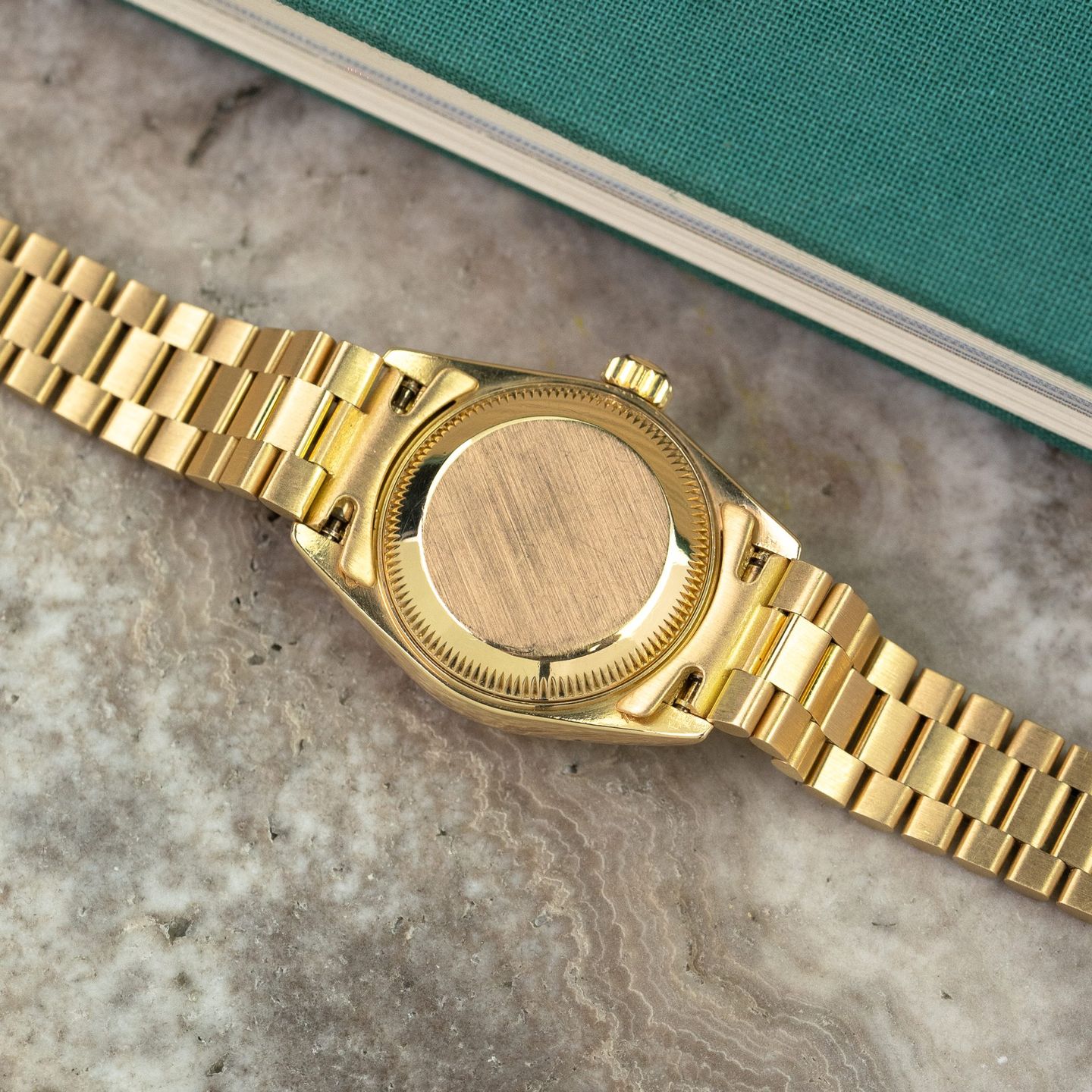 Rolex Lady-Datejust 69178 (1984) - Bruin wijzerplaat 26mm Geelgoud (3/4)