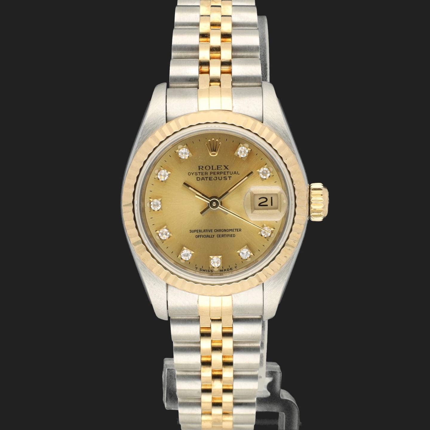 Rolex Lady-Datejust 69173 (1994) - Champagne dial 26 mm Gold/Steel case (2/8)
