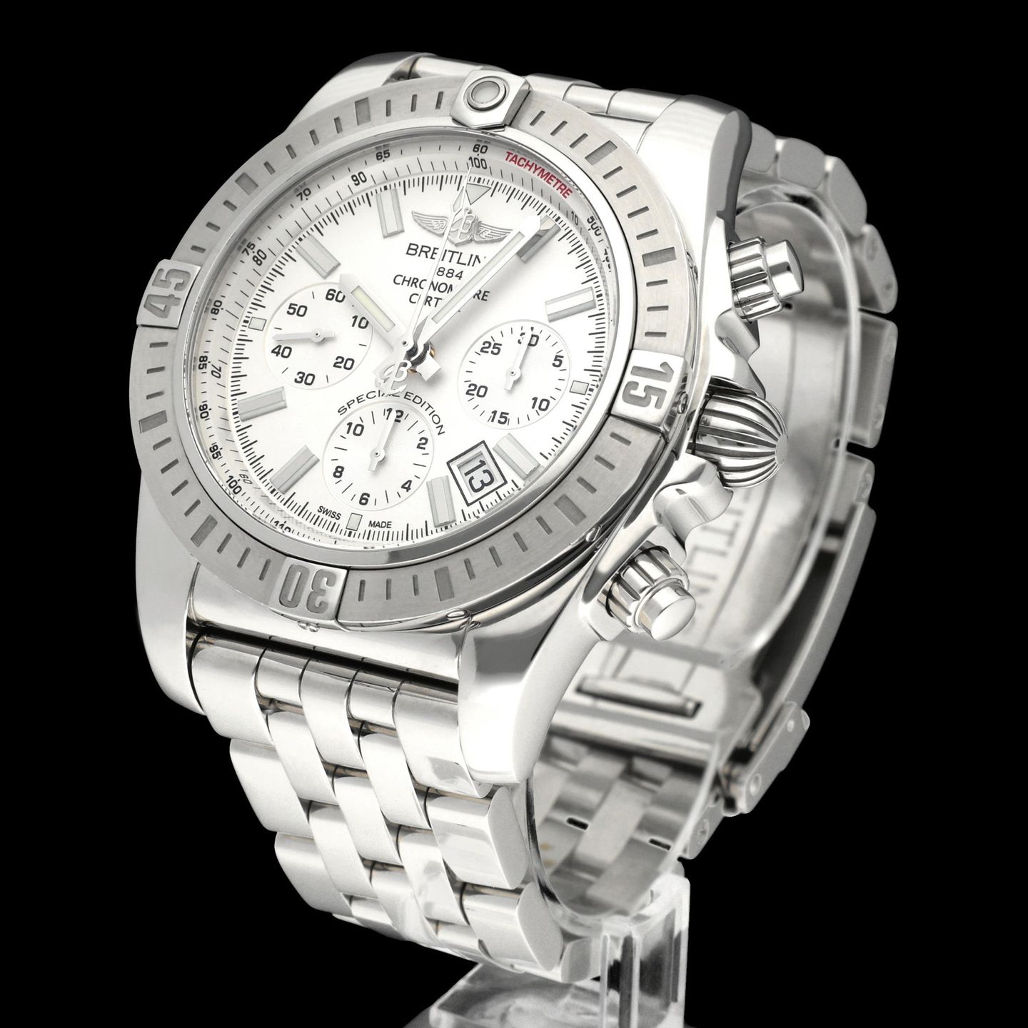 Breitling Chronomat 44 AB0115 (2019) - Silver dial 44 mm Steel case (2/8)