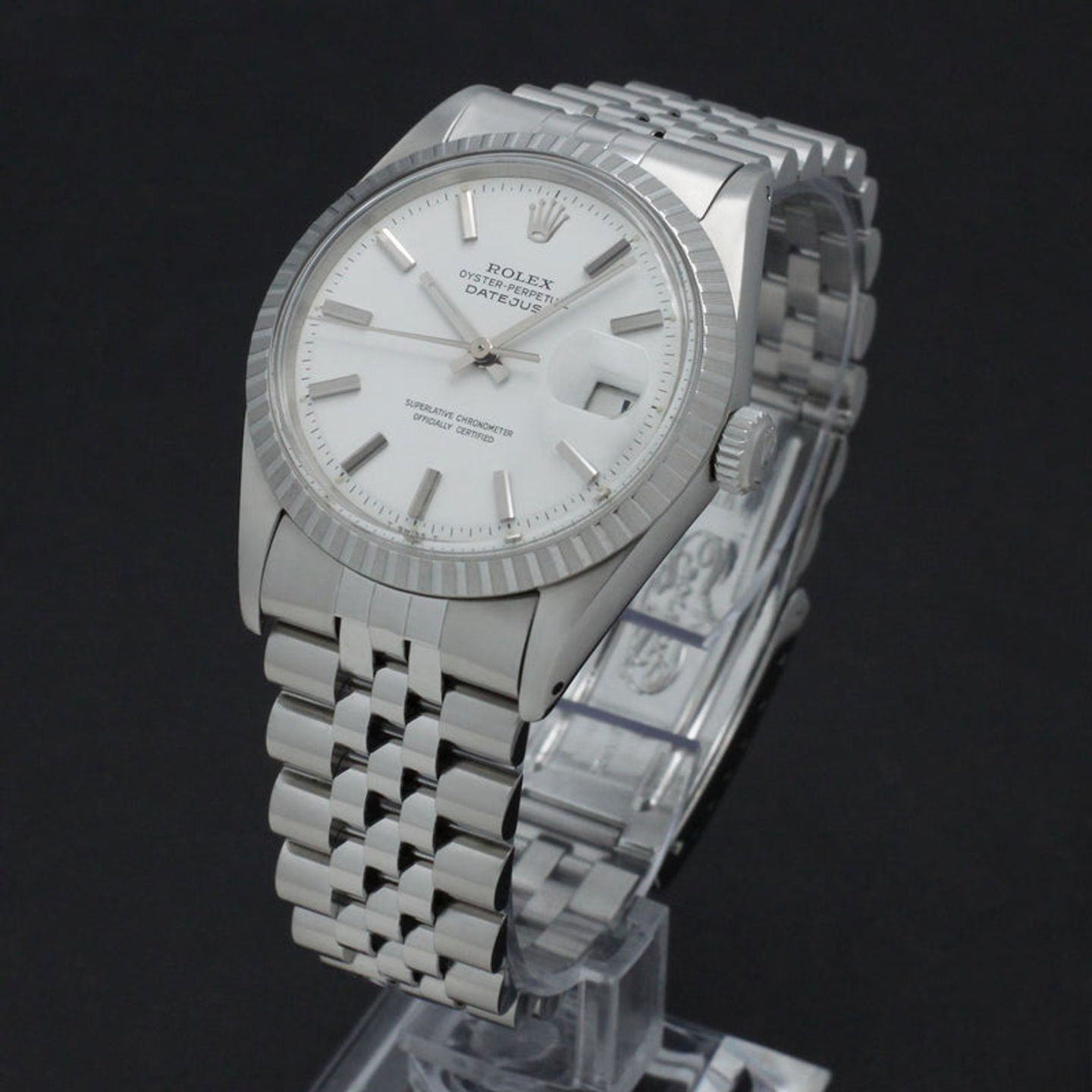 Rolex Datejust 1603 (1967) - Wit wijzerplaat 36mm Staal (2/7)