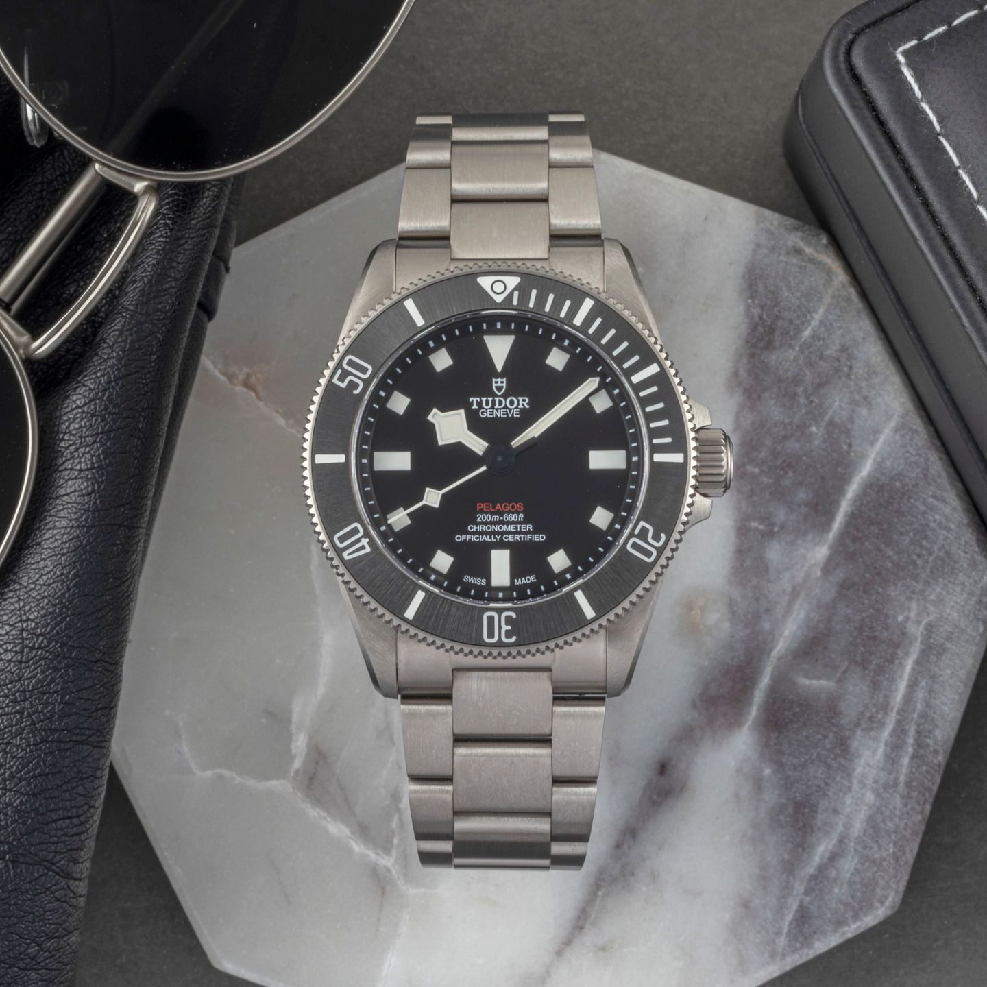 Tudor Pelagos 25407N (Onbekend (willekeurig serienummer)) - Zwart wijzerplaat 39mm Titanium (1/8)