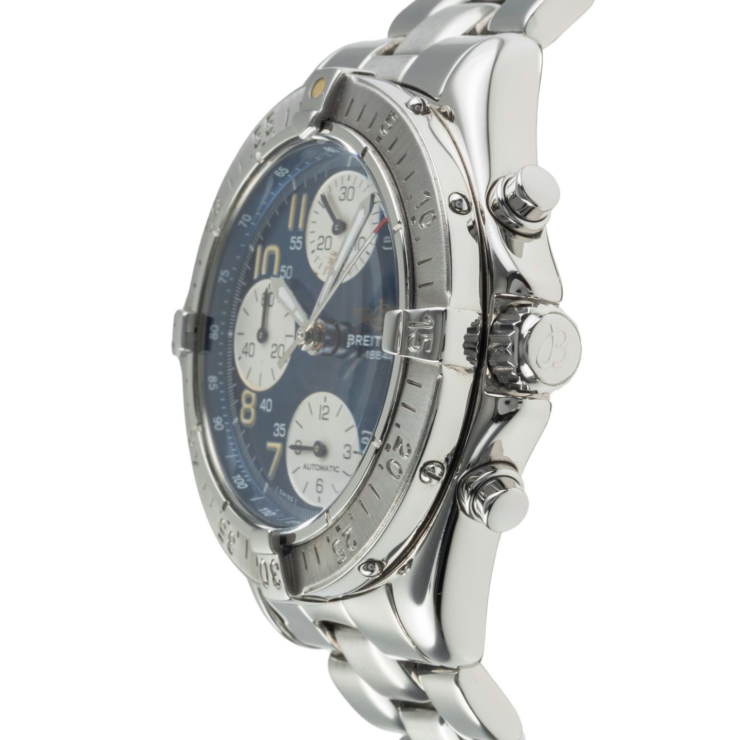 Breitling Colt Chronograph Automatic A13035.1 (1998) - Blauw wijzerplaat 41mm Staal (6/8)