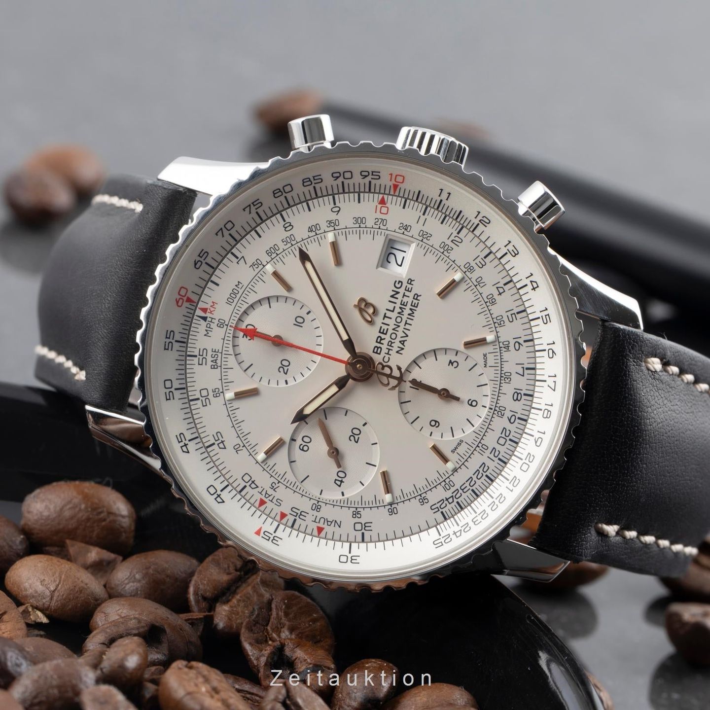 Breitling Navitimer A13324121G1X4 (Onbekend (willekeurig serienummer)) - Zilver wijzerplaat 41mm Staal (2/8)