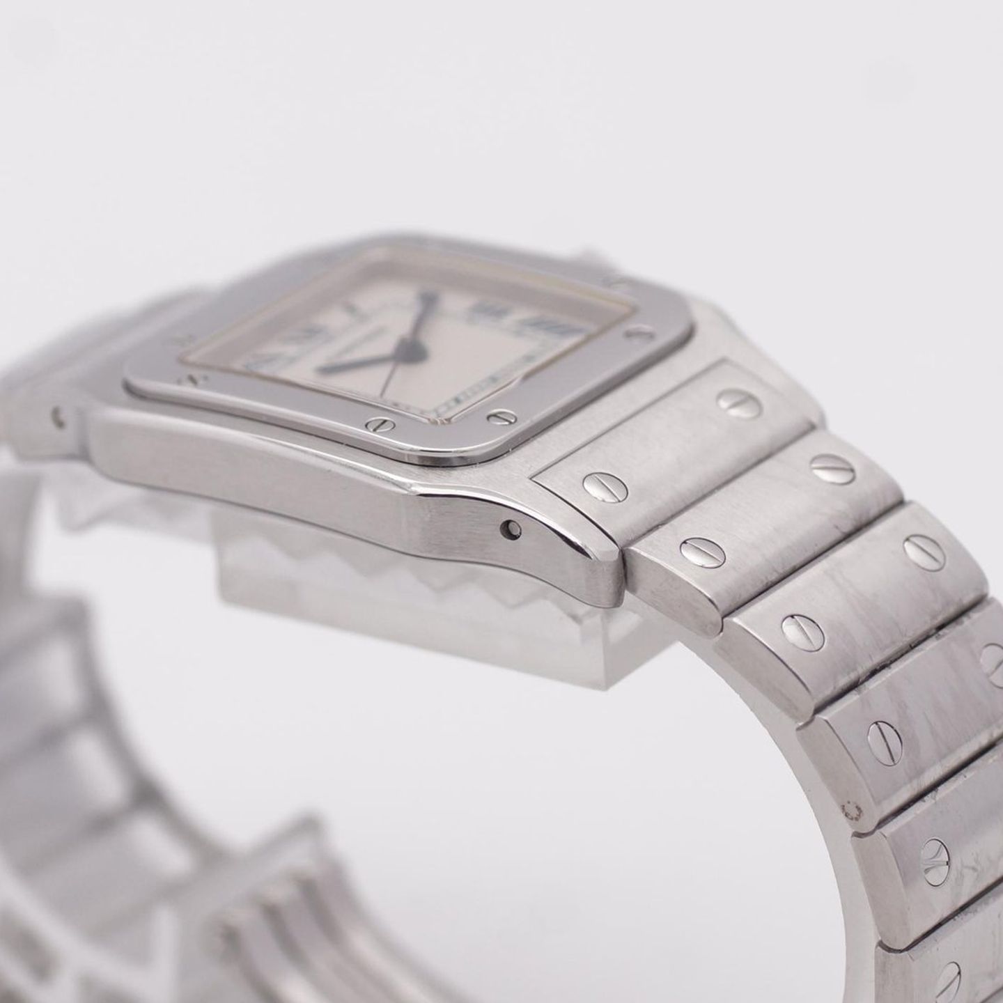 Cartier Santos Galbée 1564 (2010) - White dial 29 mm Steel case (8/8)