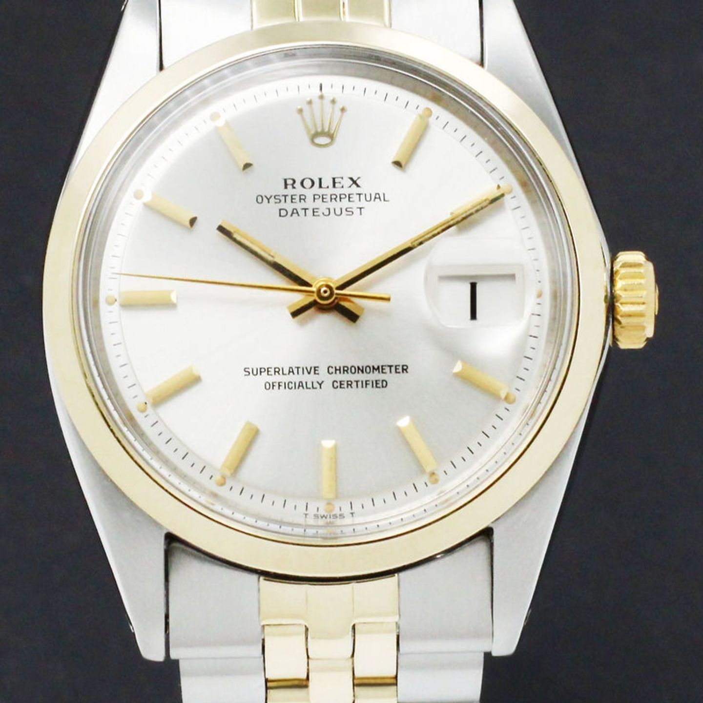 Rolex Datejust 1600 (1971) - Silver dial 36 mm Gold/Steel case (1/7)