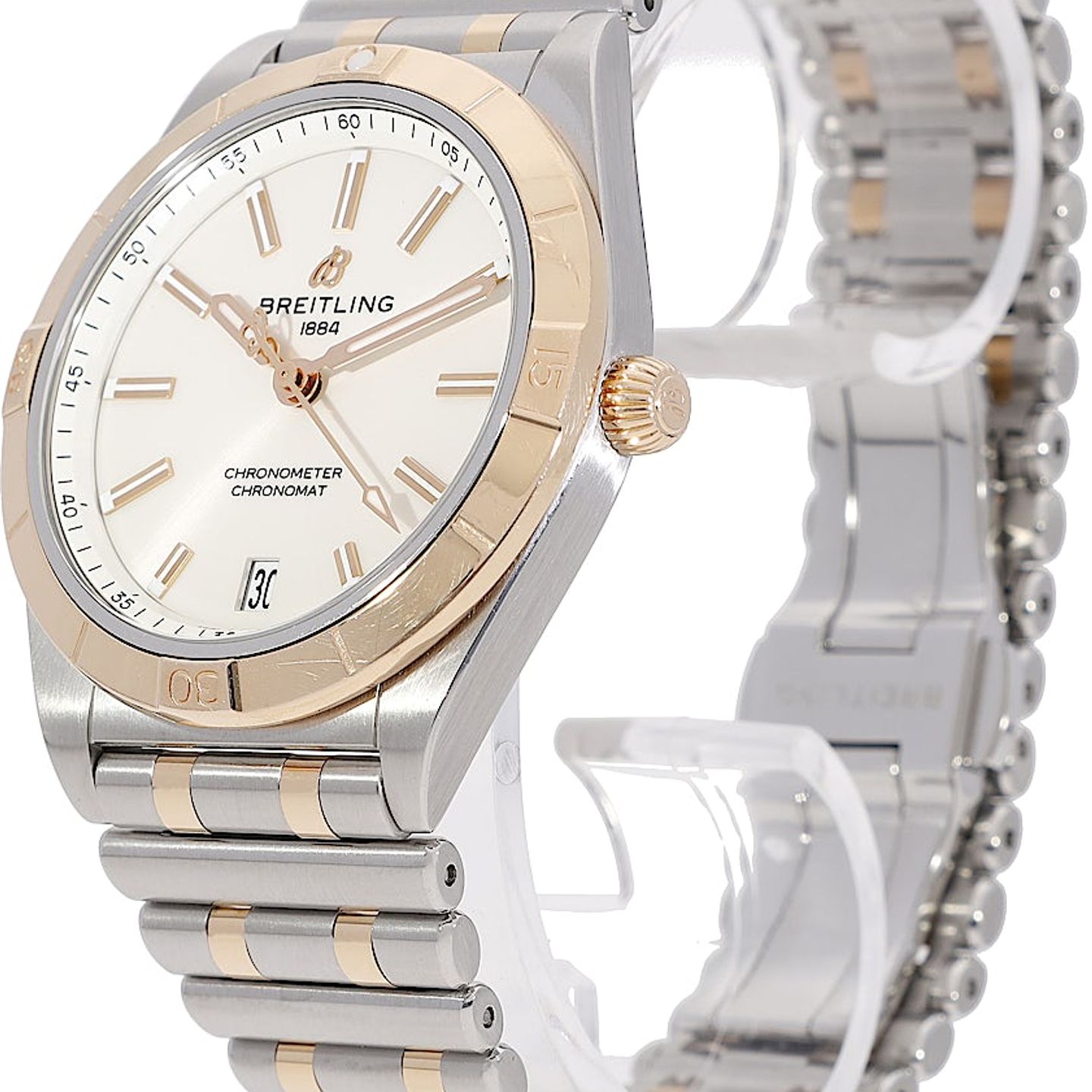 Breitling Chronomat 36 U10380101A2U1 (Unknown (random serial)) - Pearl dial 36 mm Rose Gold case (3/5)