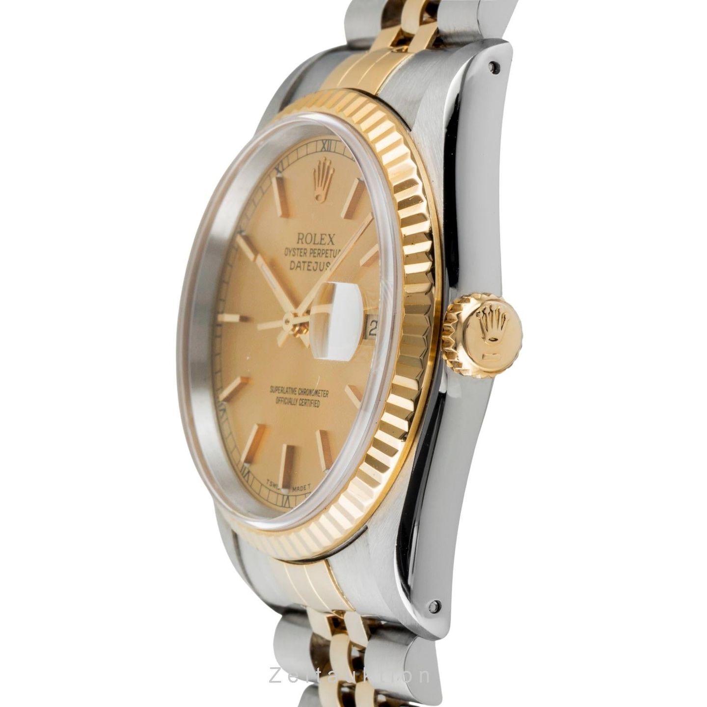 Rolex Datejust 36 16233 (1991) - Champagne dial 36 mm Gold/Steel case (5/8)