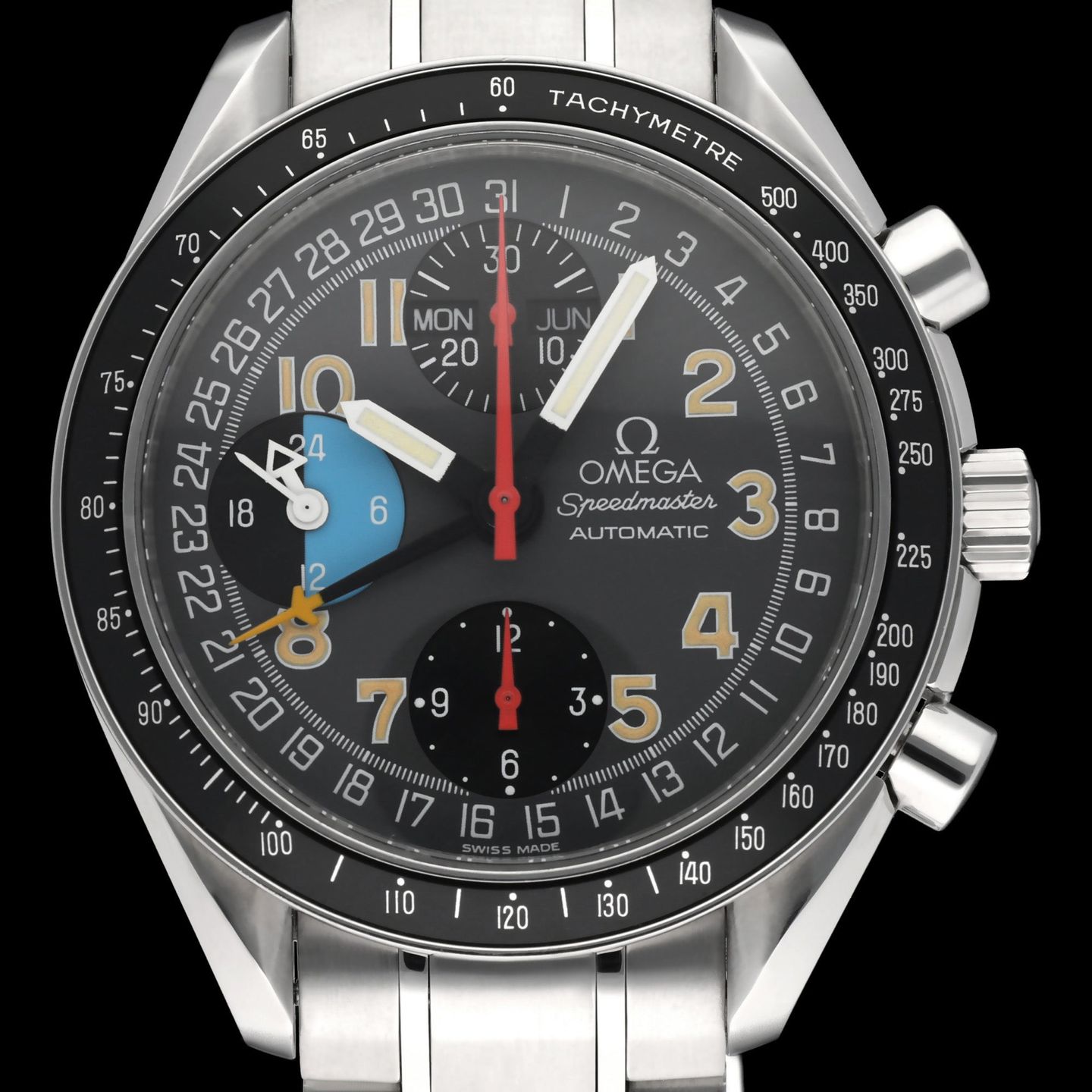 Omega Speedmaster Day Date 3520.53.00 (1998) - Grey dial 39 mm Steel case (1/8)