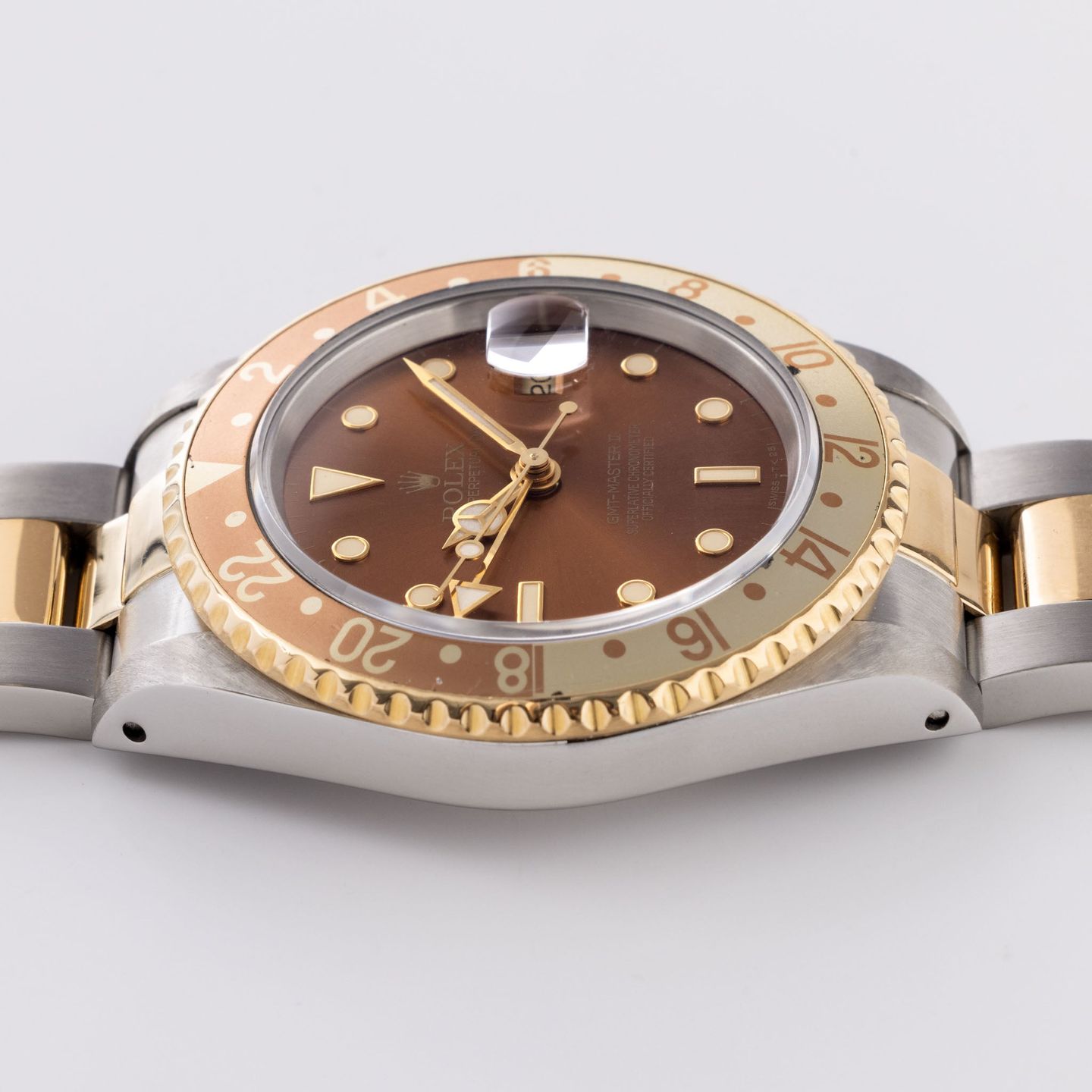 Rolex GMT-Master II 16713 (1992) - Brown dial 40 mm Gold/Steel case (4/8)