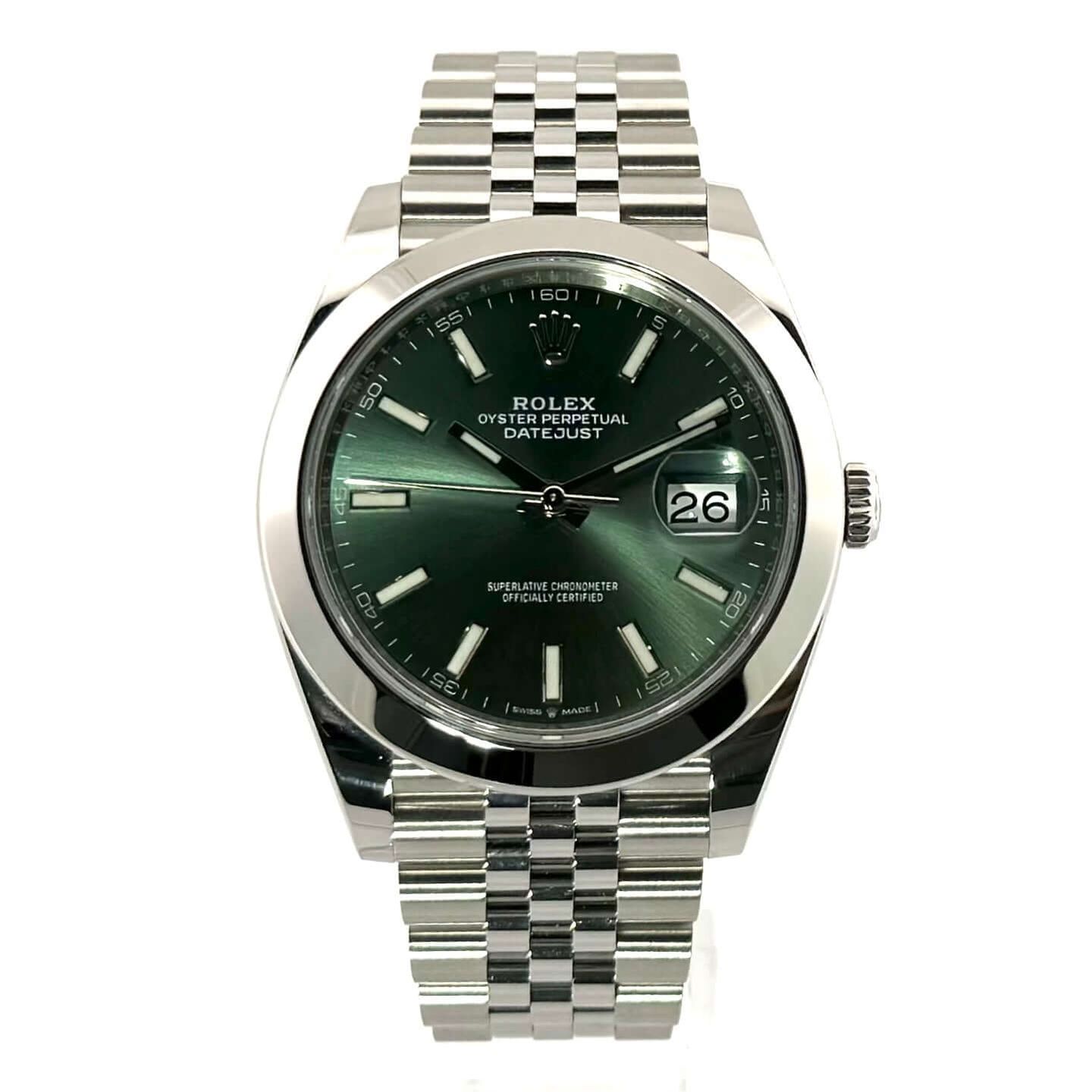 Rolex Datejust 41 126300 (2024) - Groen wijzerplaat 41mm Staal (1/7)