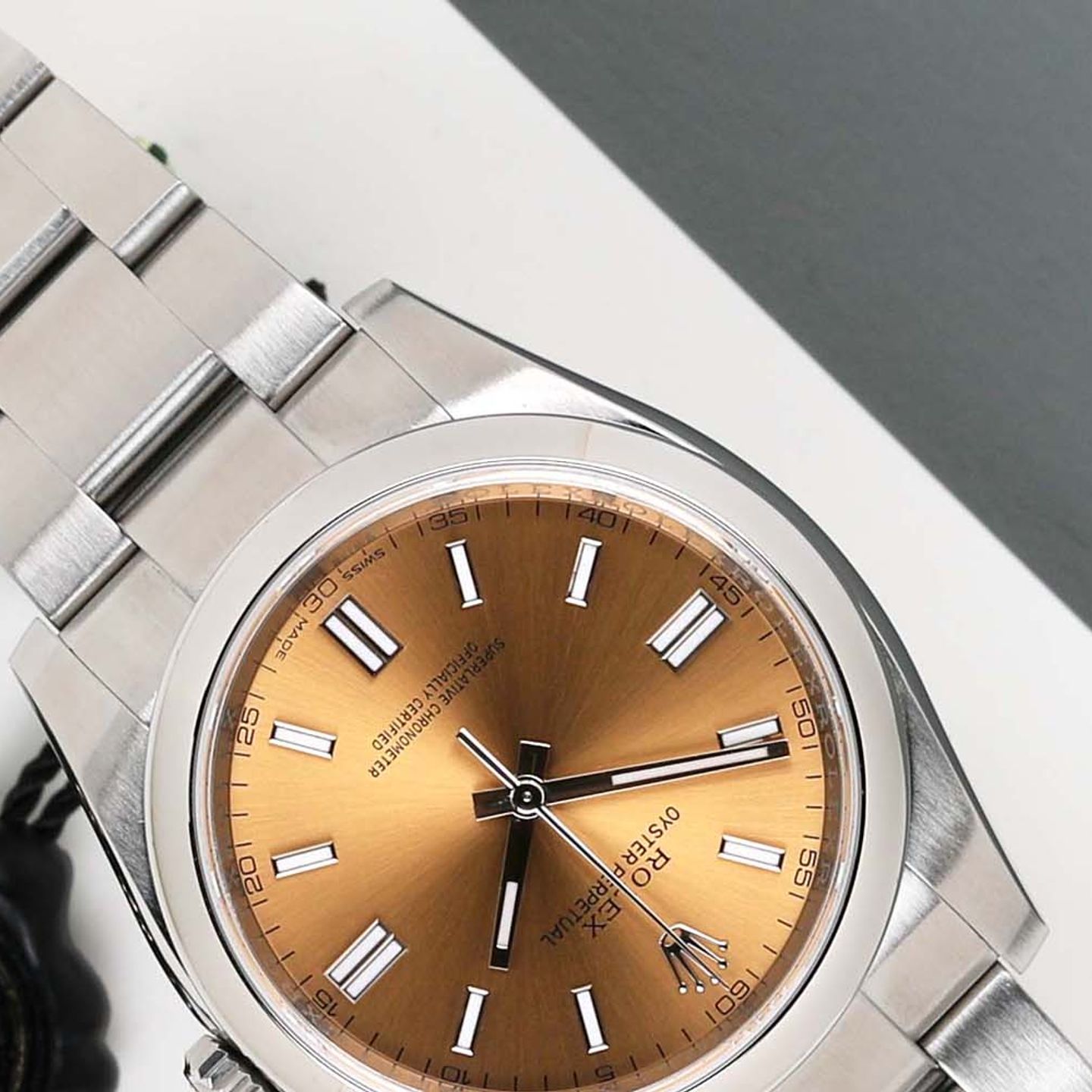 Rolex Oyster Perpetual 36 116000 (2018) - Gold dial 36 mm Steel case (4/7)
