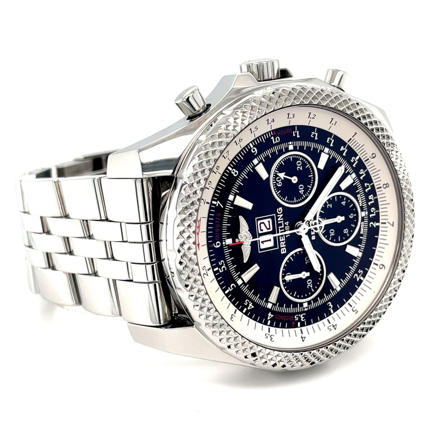 Breitling Bentley 6.75 A44364 (2013) - Zwart wijzerplaat 49mm Staal (3/8)