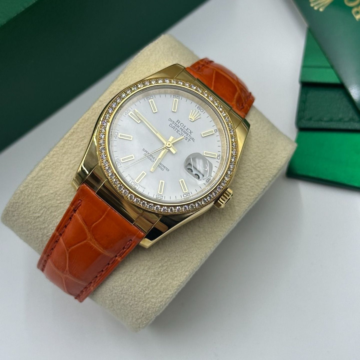 Rolex Datejust 36 116188 (2021) - White dial 36 mm Yellow Gold case (8/8)