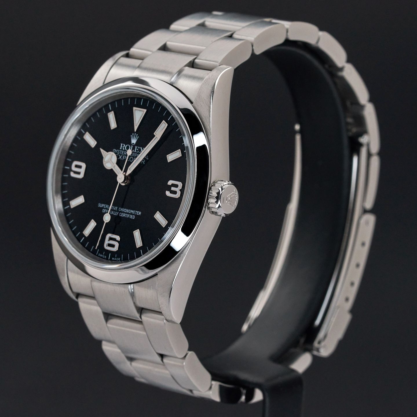 Rolex Explorer 114270 (2000) - Zwart wijzerplaat 36mm Staal (5/8)