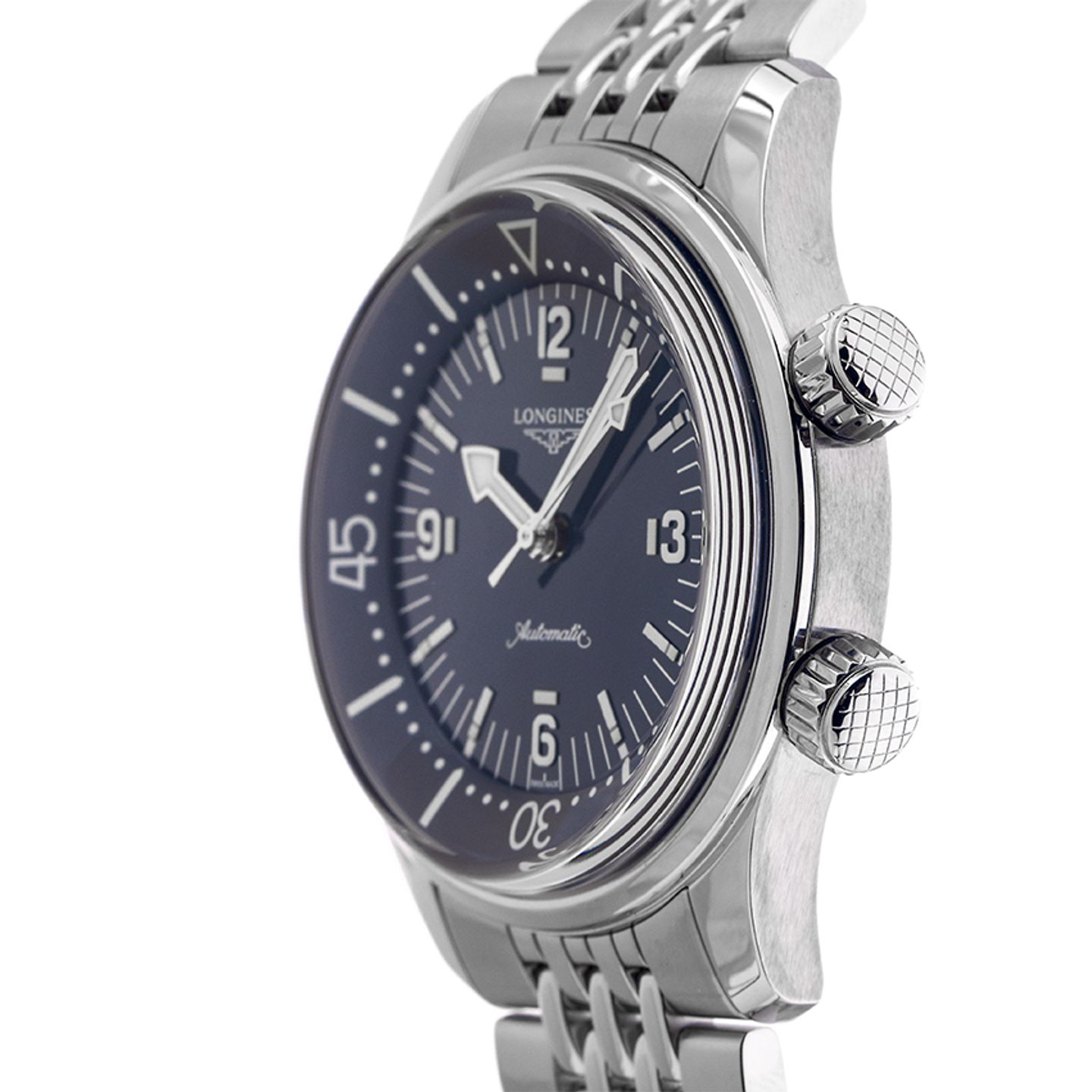 Longines Legend Diver L3.764.4.90.6 (2024) - Blauw wijzerplaat 39mm Staal (4/7)