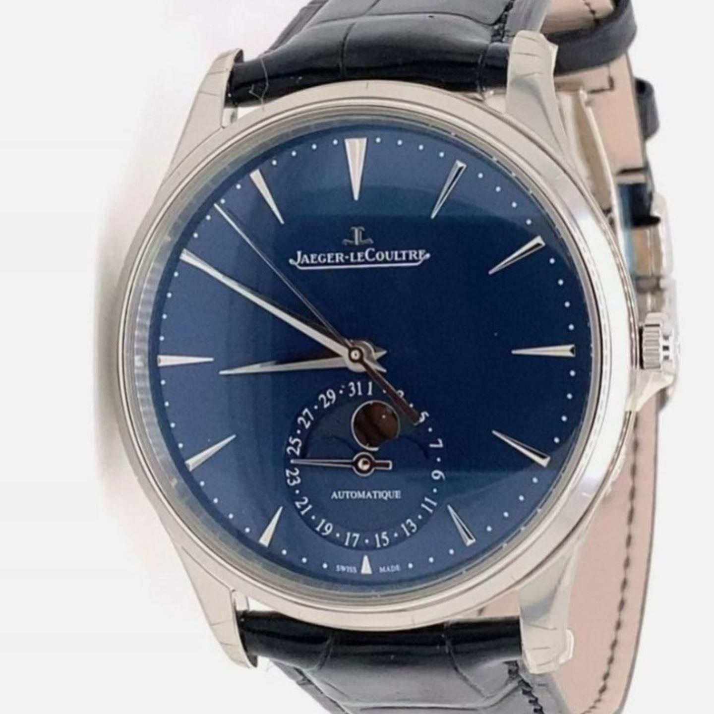 Jaeger-LeCoultre Master Ultra Thin Moon Q1368480 (2024) - Blauw wijzerplaat 39mm Staal (1/1)