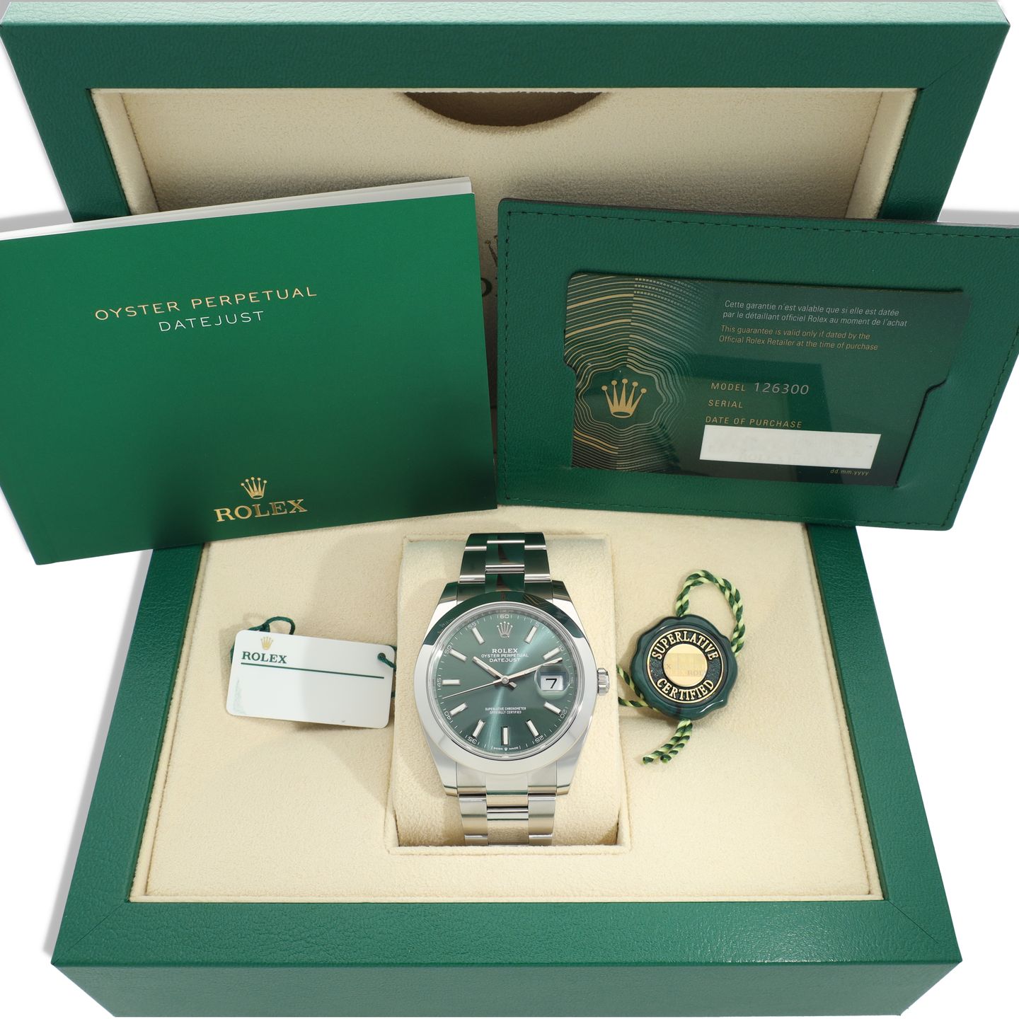 Rolex Datejust 41 126300 (2024) - Green dial 41 mm Steel case (8/8)