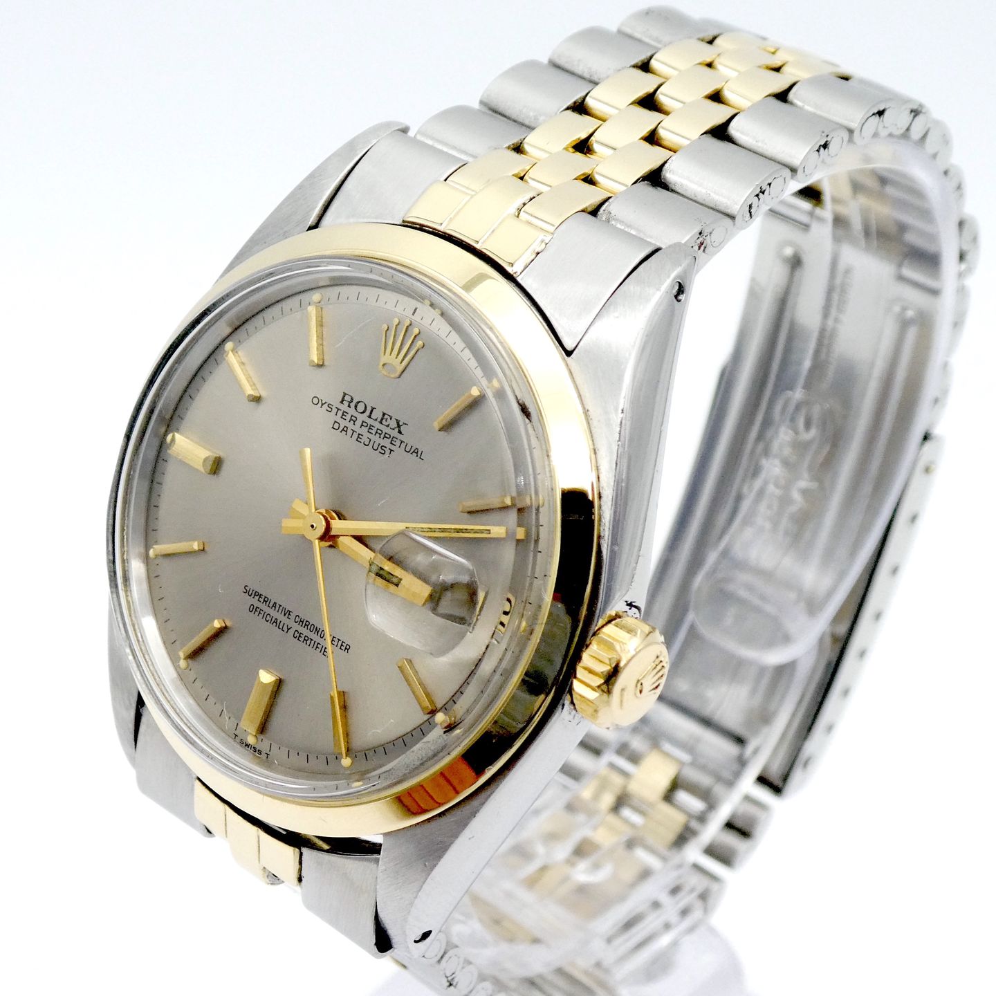 Rolex Datejust 1600 (1972) - Grey dial 36 mm Gold/Steel case (2/8)