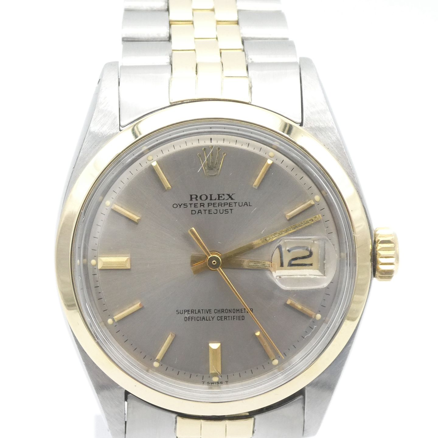 Rolex Datejust 1600 (1972) - Grey dial 36 mm Gold/Steel case (8/8)