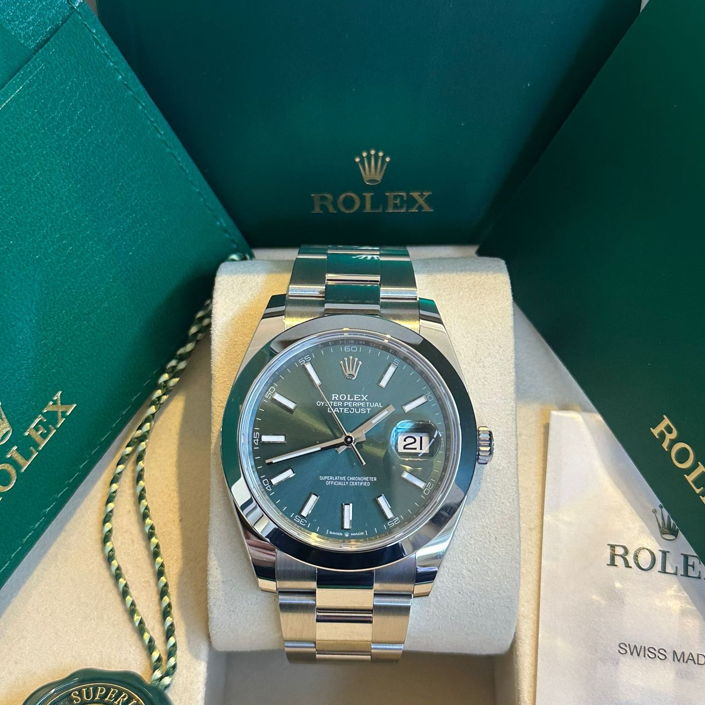Rolex Datejust 41 126300 (2026) - Groen wijzerplaat 41mm Staal (6/6)