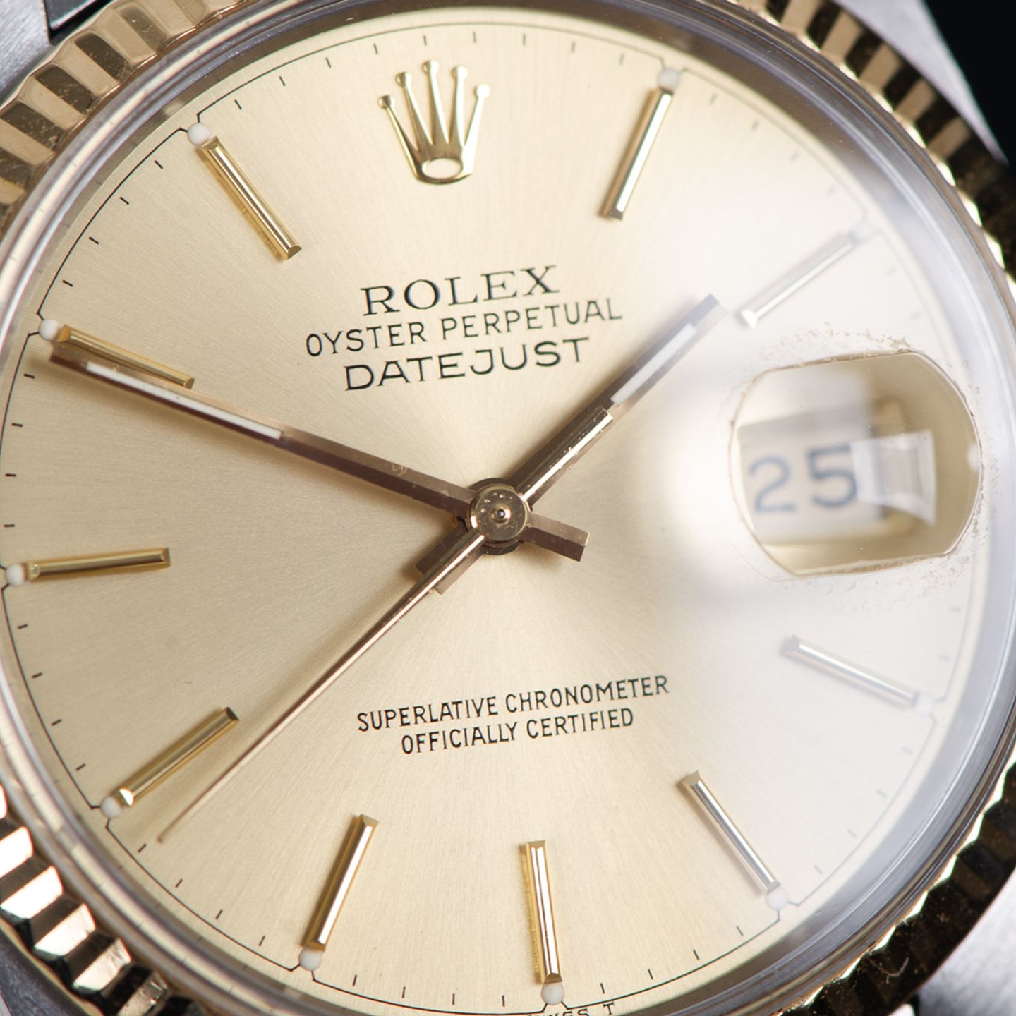 Rolex Datejust 36 16013 (1988) - Champagne dial 36 mm Gold/Steel case (2/8)