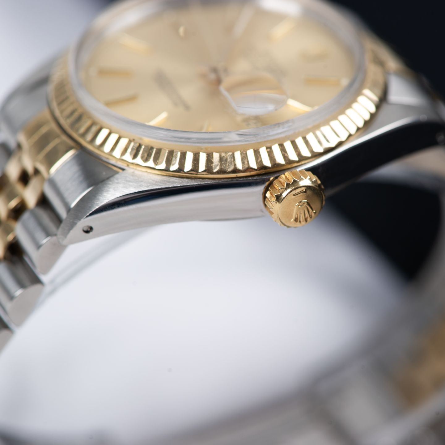 Rolex Datejust 36 16013 (1988) - Champagne dial 36 mm Gold/Steel case (5/8)
