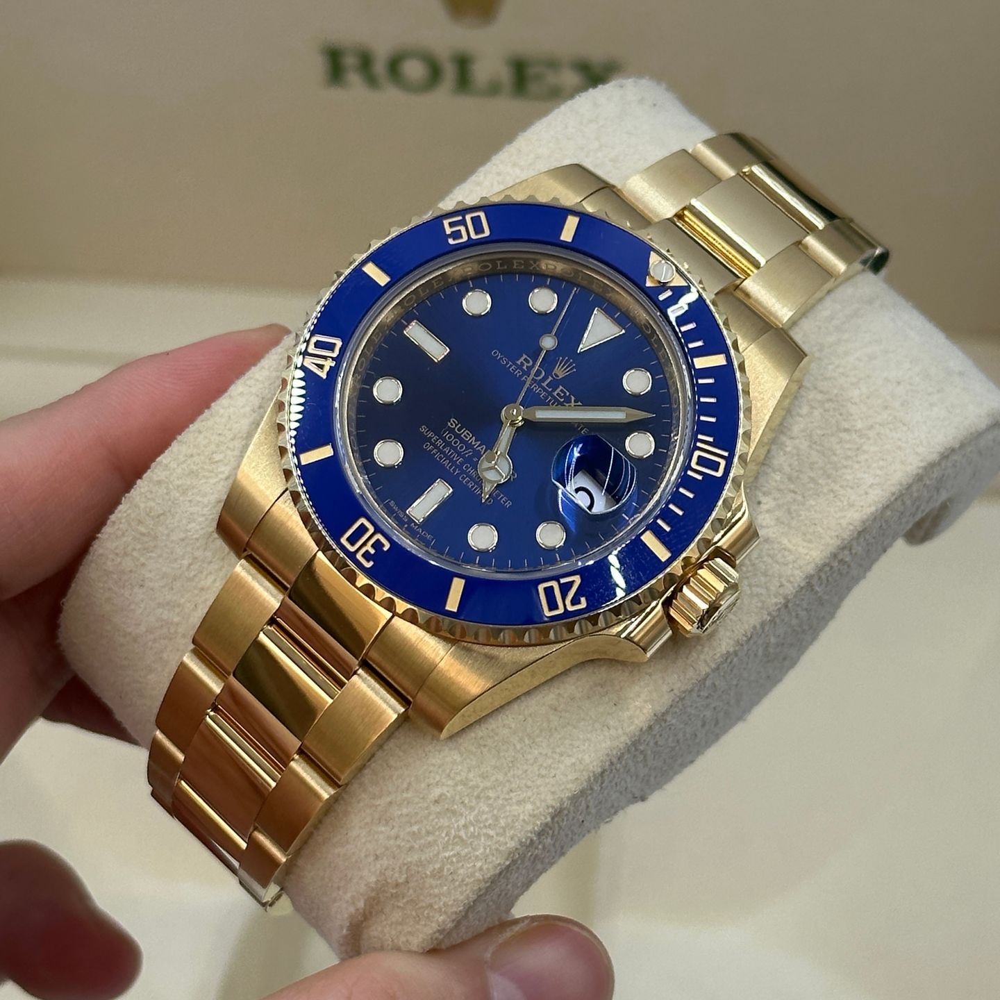 Rolex Submariner Date 116618LB (2020) - Blauw wijzerplaat 40mm Geelgoud (5/8)