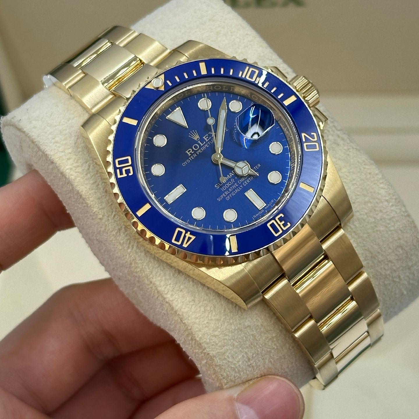 Rolex Submariner Date 116618LB (2020) - Blauw wijzerplaat 40mm Geelgoud (6/8)