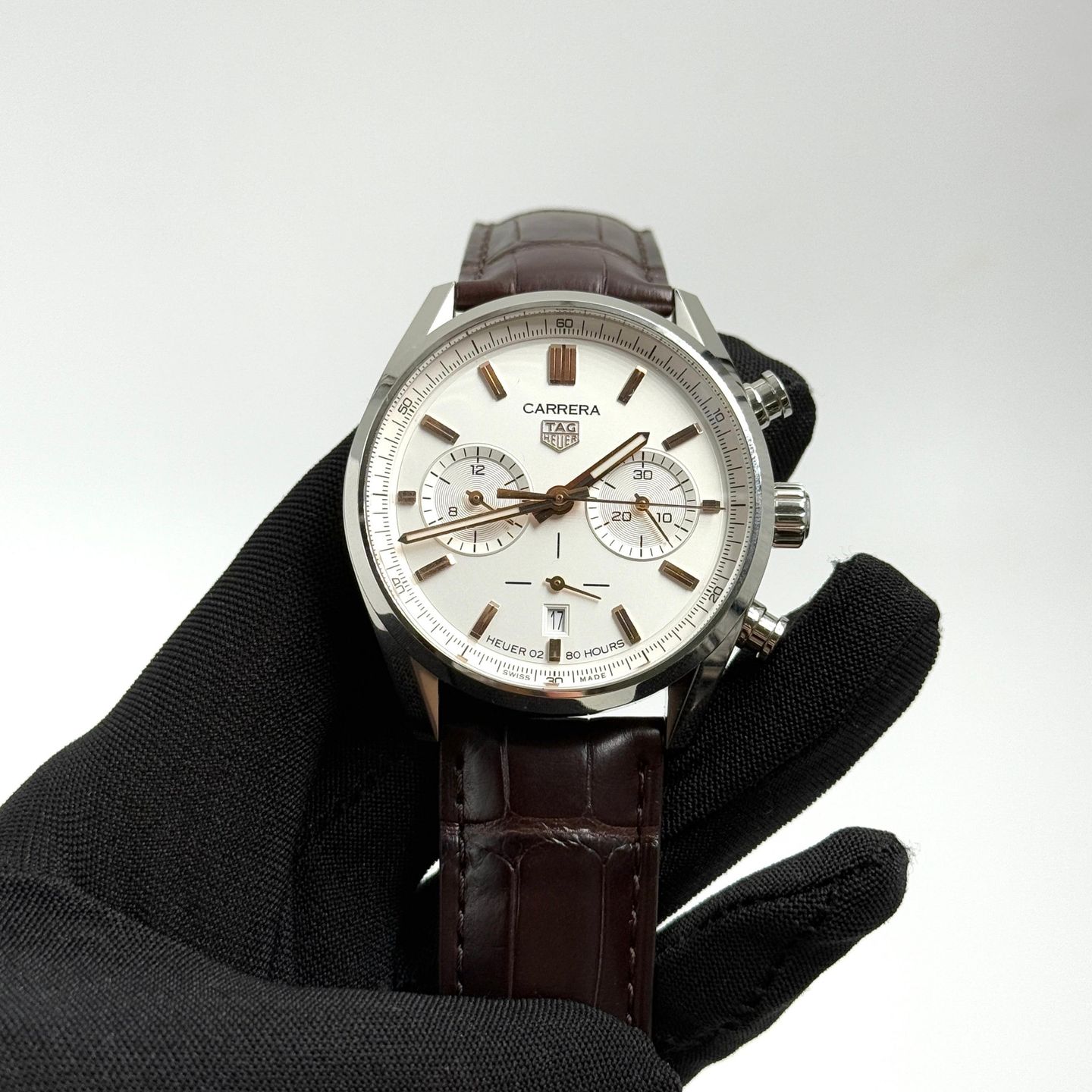 TAG Heuer Carrera CBN2013.FC6483 (2023) - White dial 42 mm Steel case (7/7)