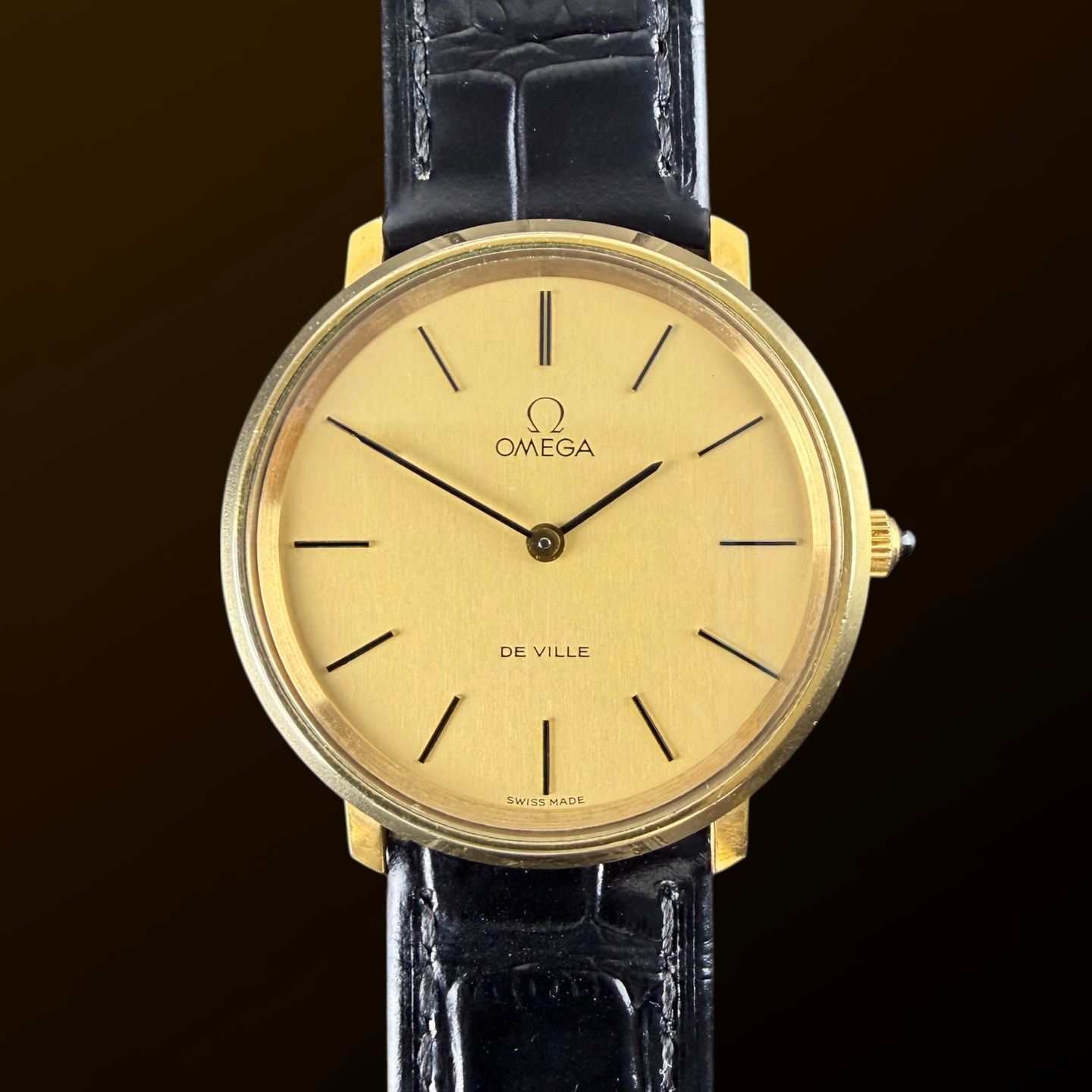 Omega De Ville 111.0107 (1974) - Gold dial 33 mm Gold/Steel case (1/8)