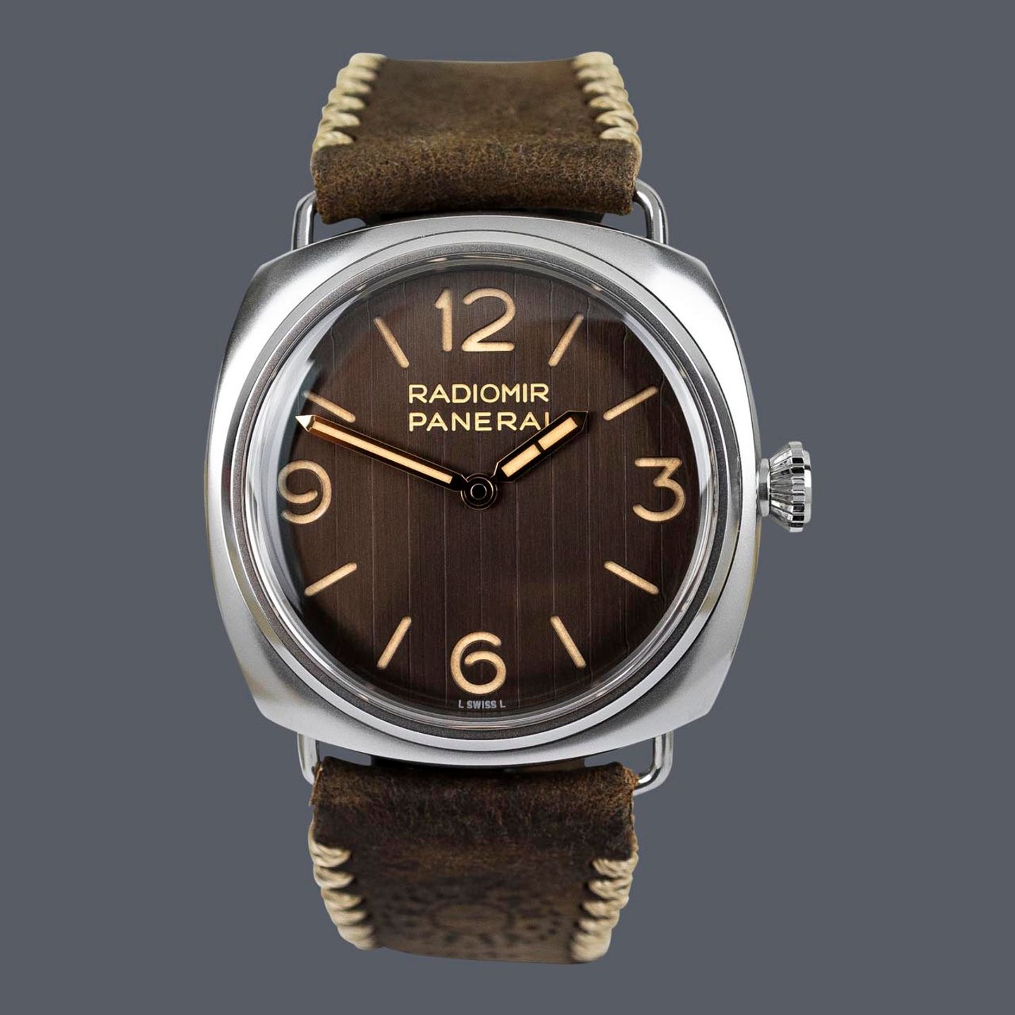 Panerai Radiomir PAM01243 (2022) - Bruin wijzerplaat 45mm Staal (1/1)