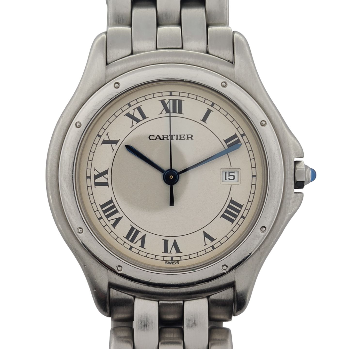 Cartier Cougar 987904 (1991) - White dial 33 mm Steel case (1/8)