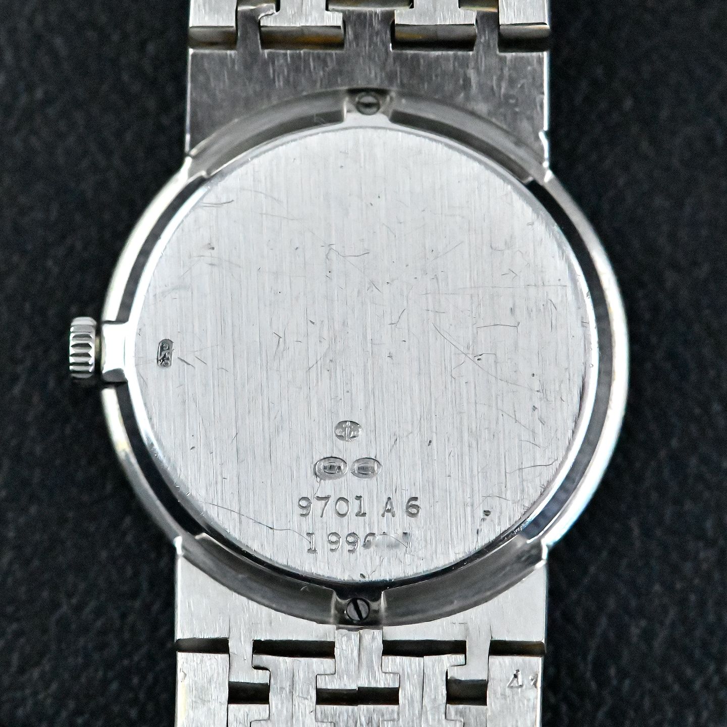 Piaget Vintage 9701 A 6 (1970) - Blauw wijzerplaat 24mm Witgoud (3/8)