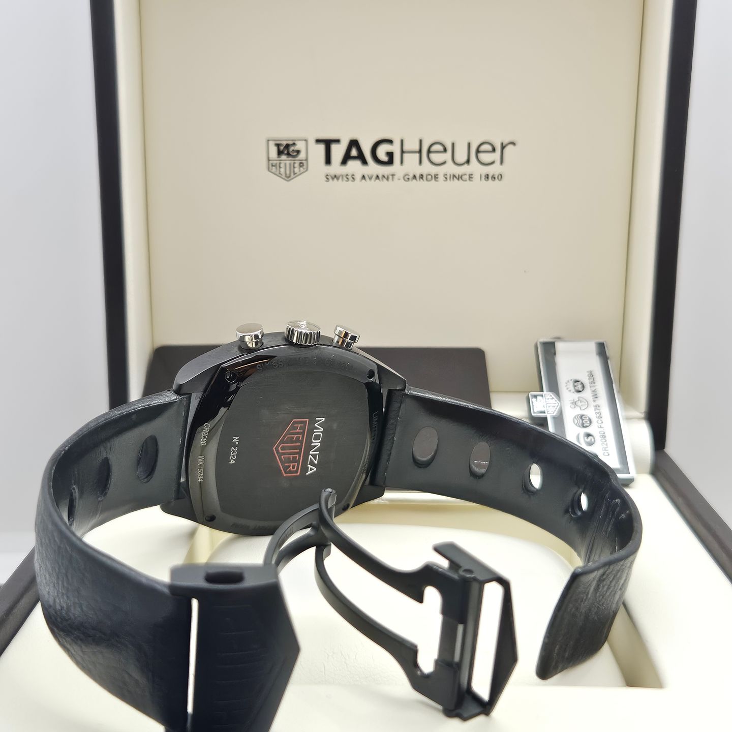 TAG Heuer Monza CR2080.FC6375 (2022) - Black dial 42 mm Titanium case (8/8)