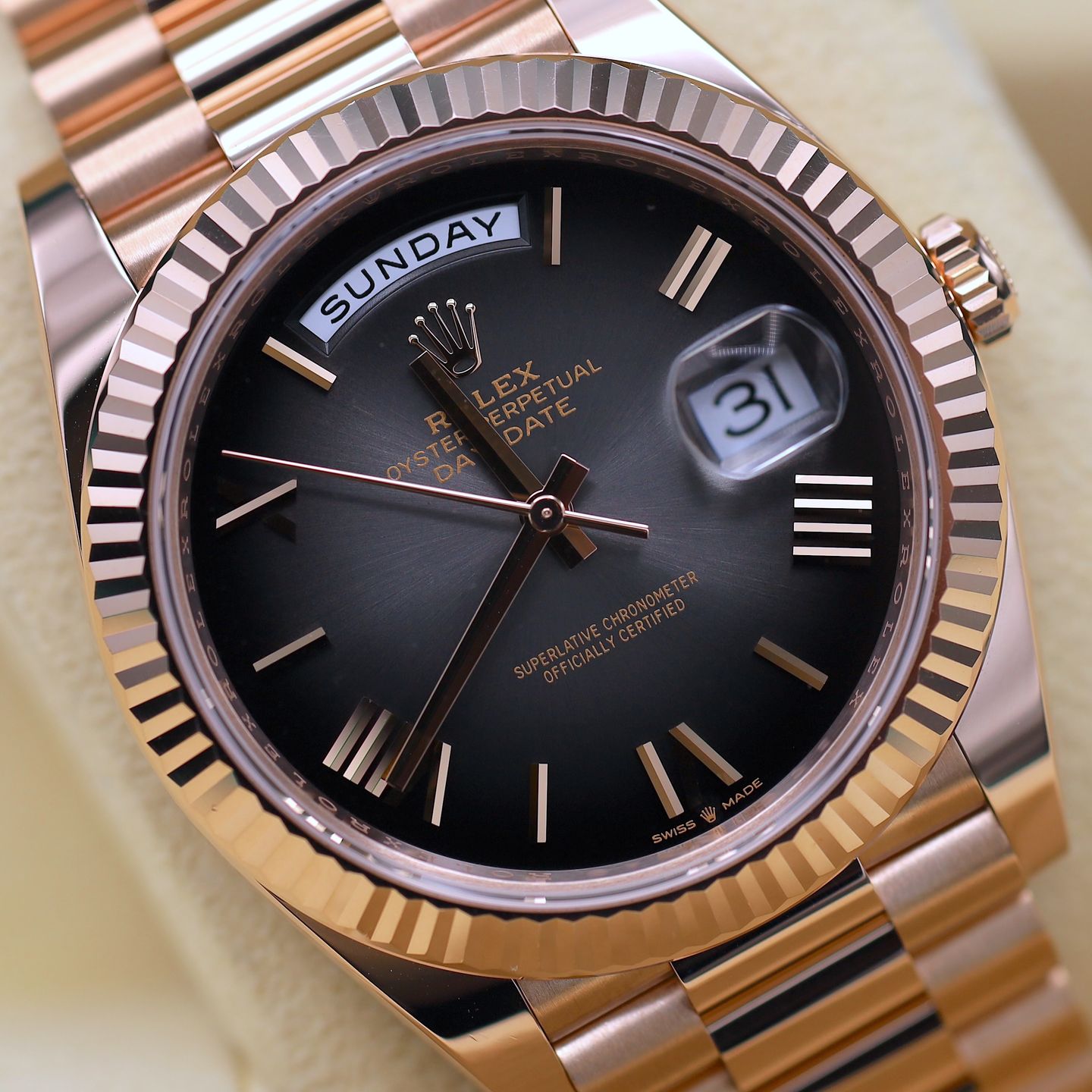 Rolex Day-Date 40 228235 (2024) - Zwart wijzerplaat 40mm Roségoud (6/6)