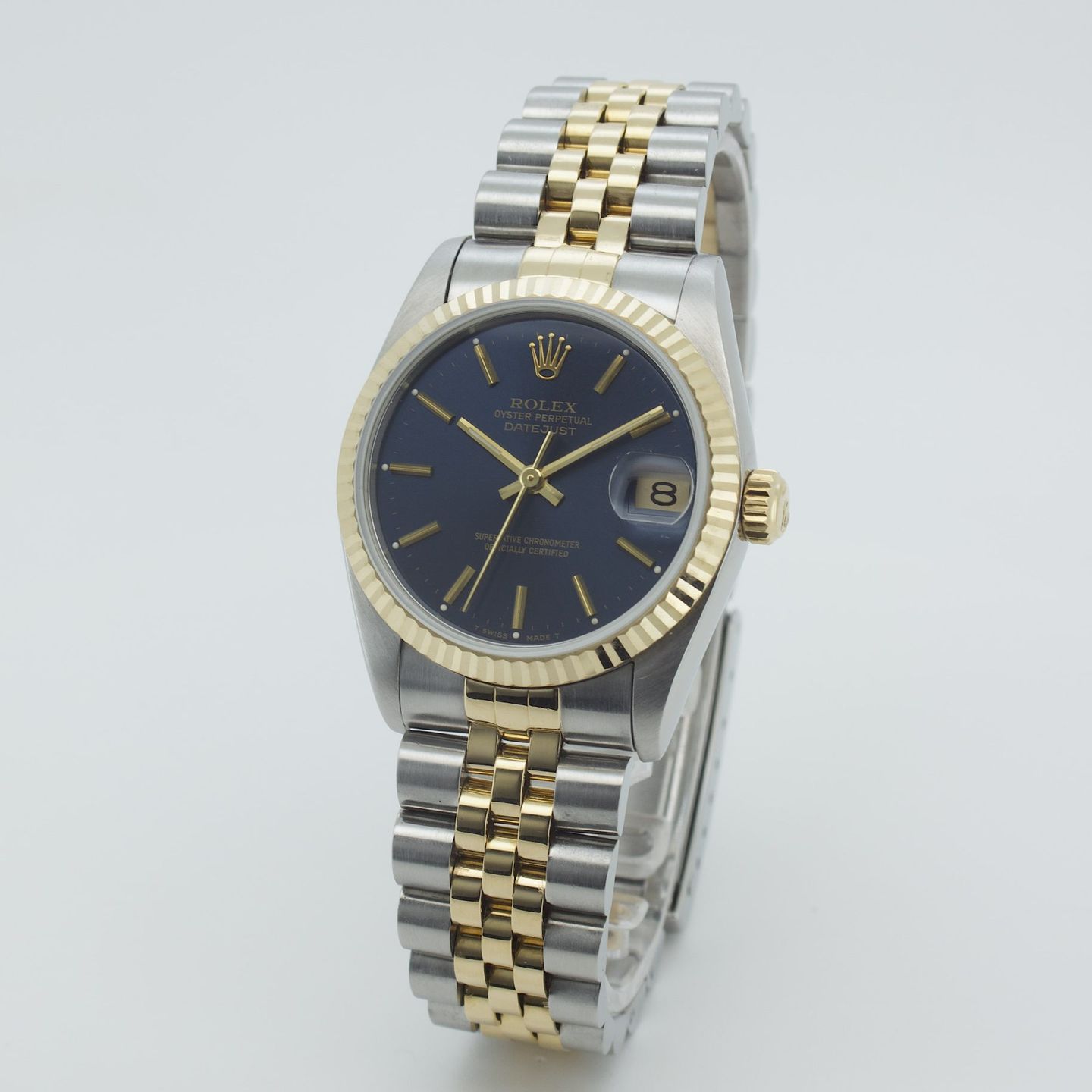 Rolex Datejust 31 68273 (1995) - Blue dial 31 mm Gold/Steel case (1/8)