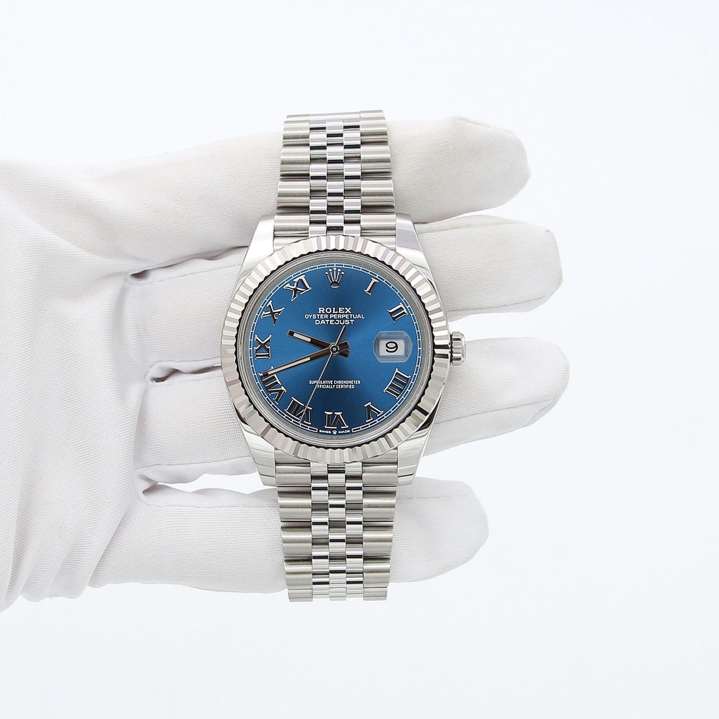 Rolex Datejust 41 126334 (Unknown (random serial)) - Blue dial 41 mm Steel case (2/6)