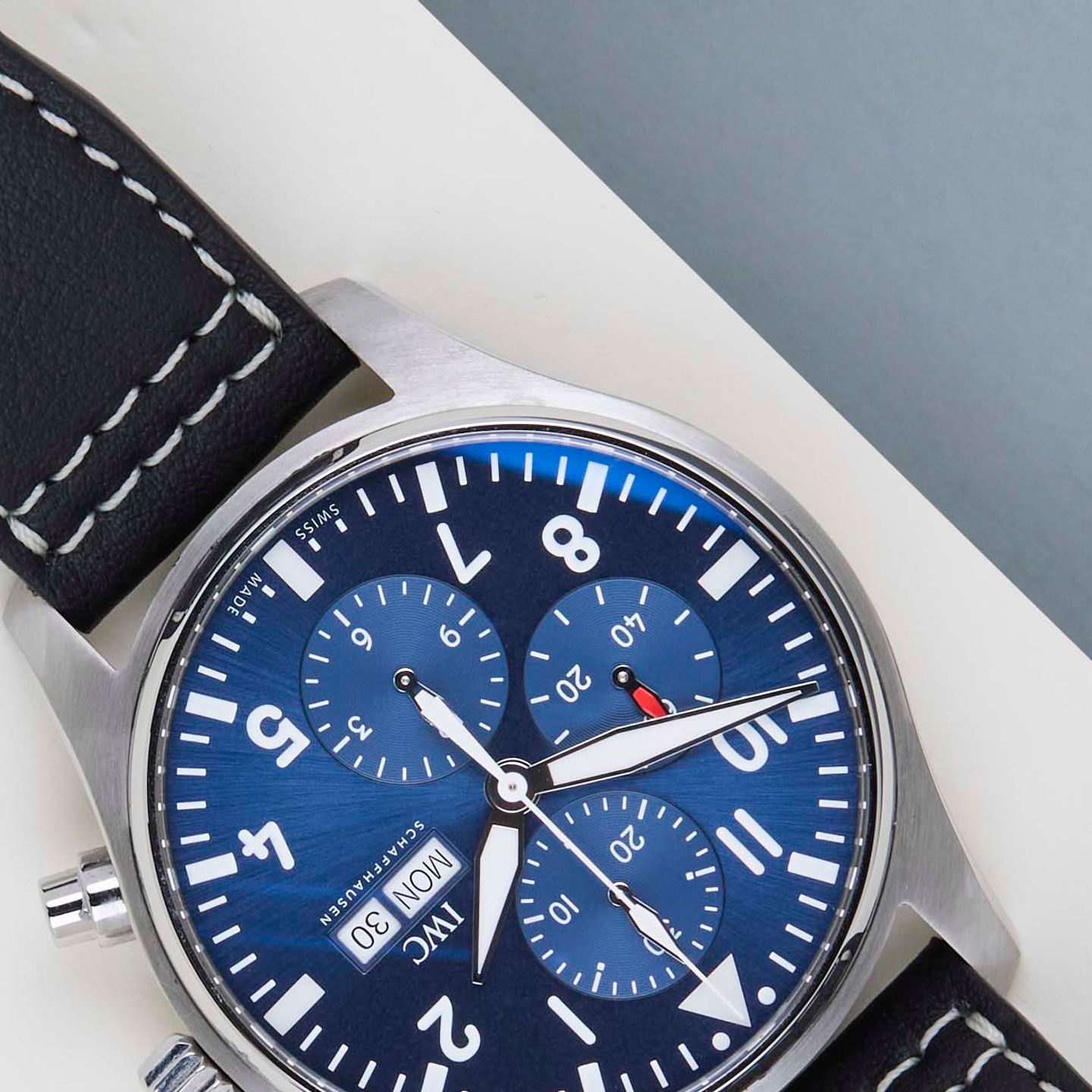 IWC Pilot Chronograph IW377714 (2020) - Blue dial 43 mm Steel case (4/8)