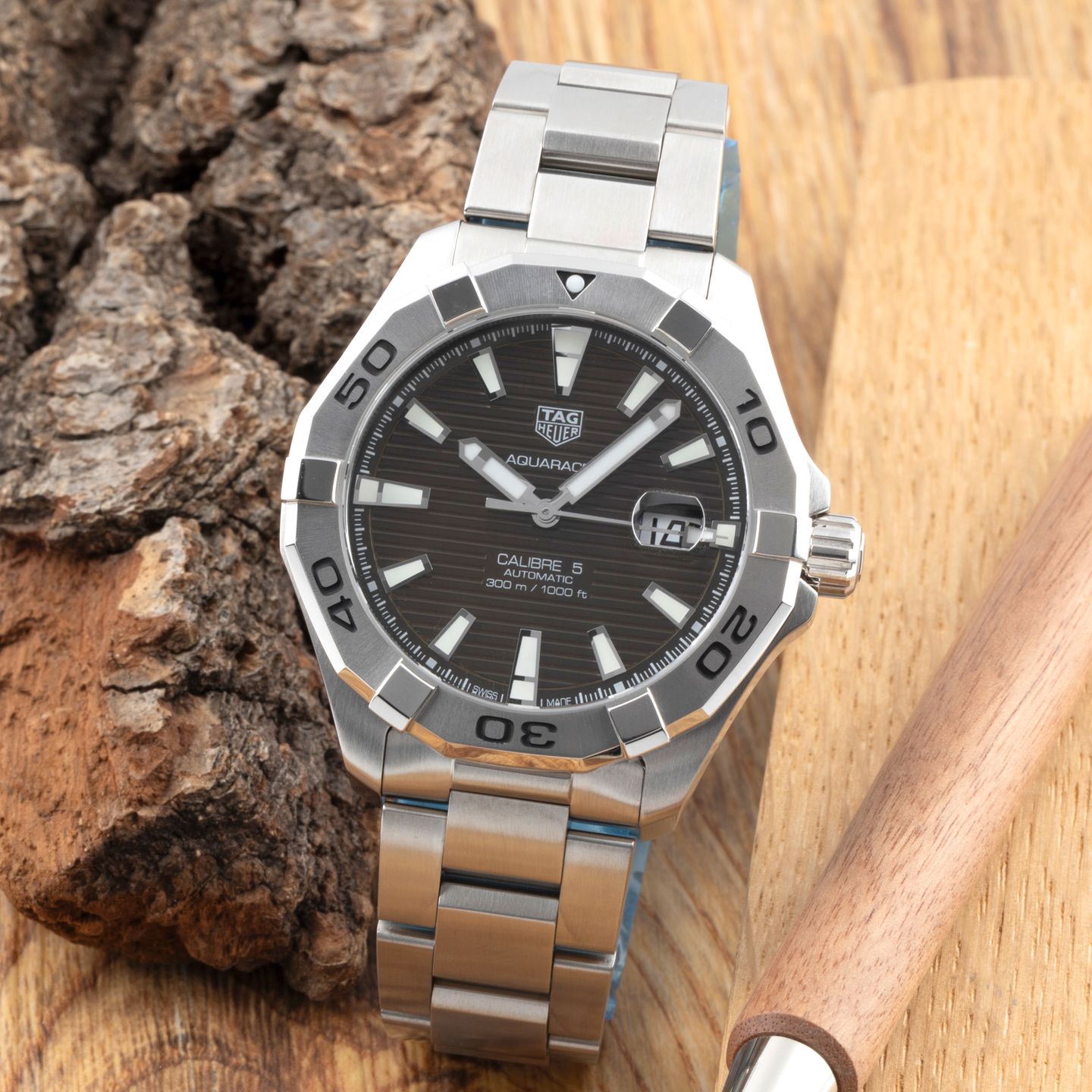 TAG Heuer Carrera Calibre HEUER 01 CAR201AA.BA0714 (Unknown (random serial)) - White dial 43 mm Steel case (1/8)