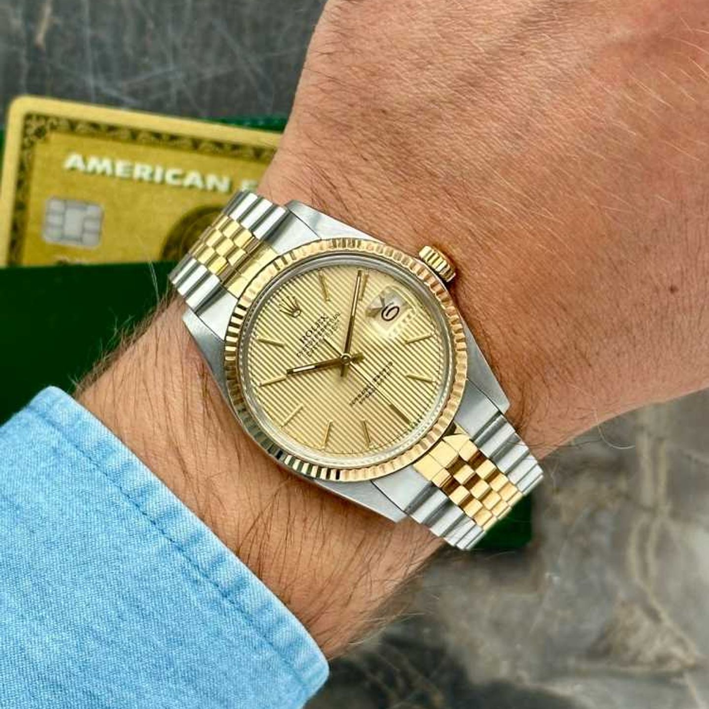 Rolex Datejust 36 16013 (1982) - Goud wijzerplaat 36mm Goud/Staal (4/8)