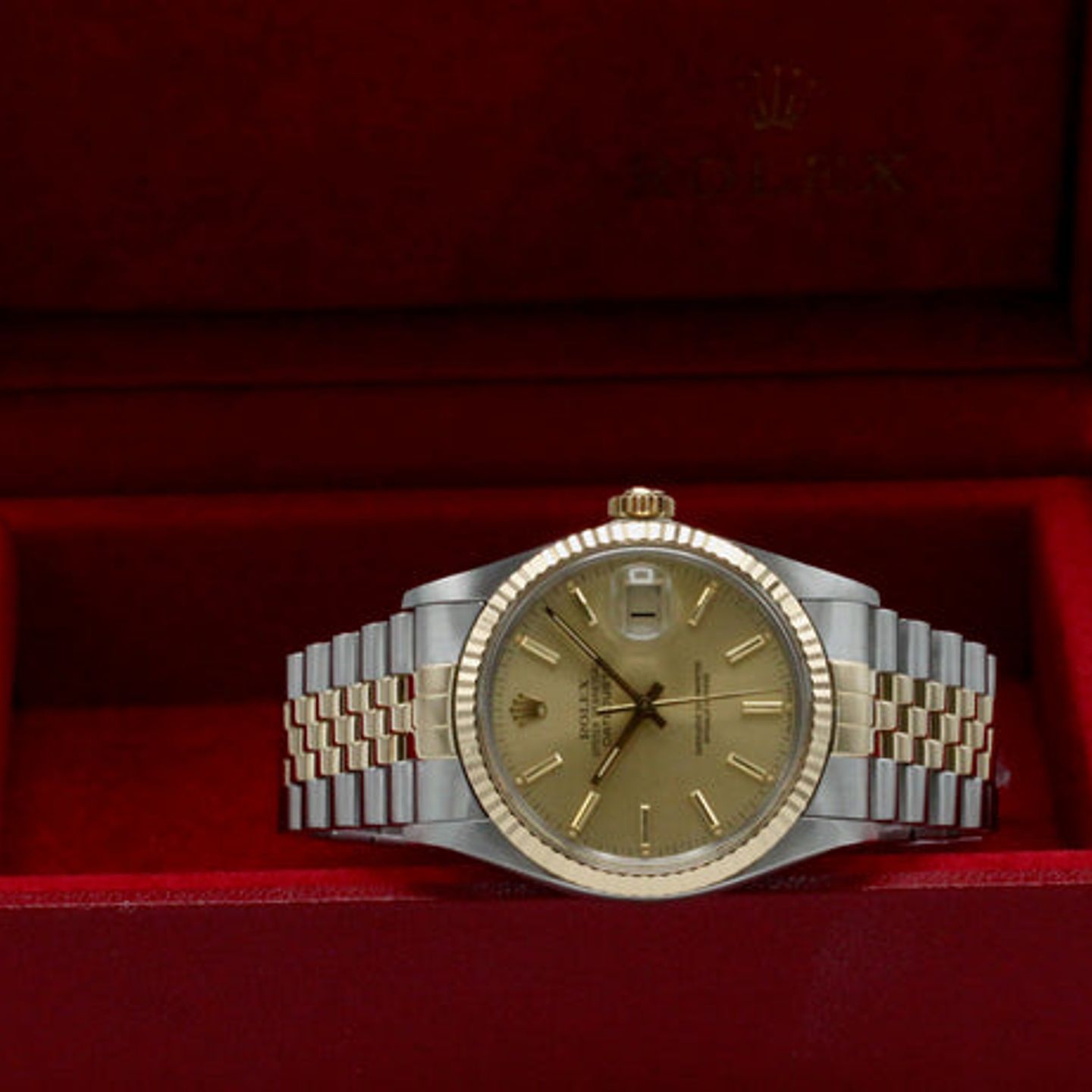 Rolex Datejust 36 16013 (1986) - Gold dial 36 mm Gold/Steel case (3/7)