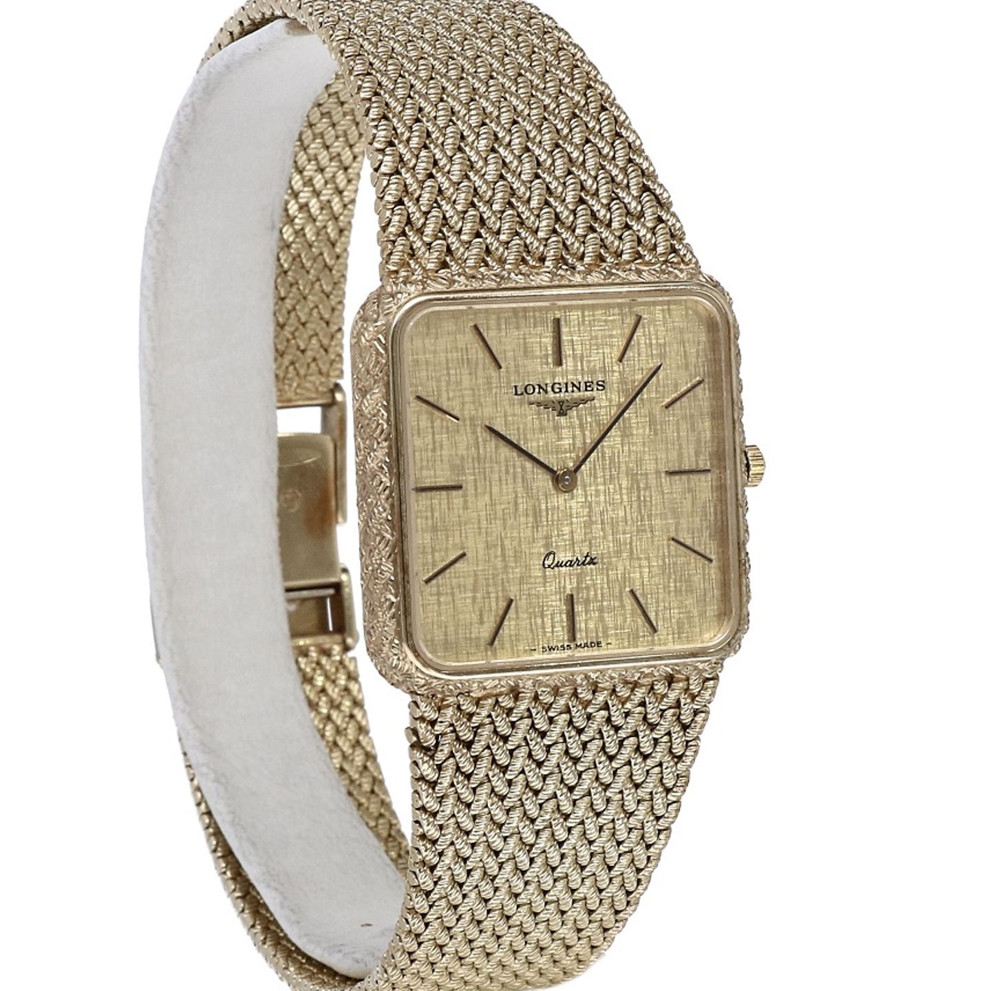 Longines Vintage vintage (1975) - Gold dial 22 mm Yellow Gold case (4/7)