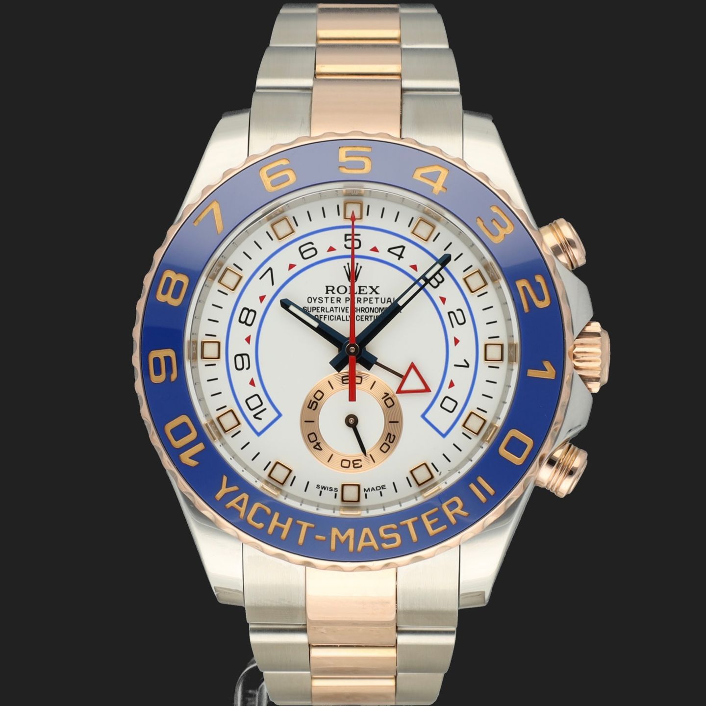 Rolex Yacht-Master II 116681 (2014) - White dial 44 mm Gold/Steel case (3/8)