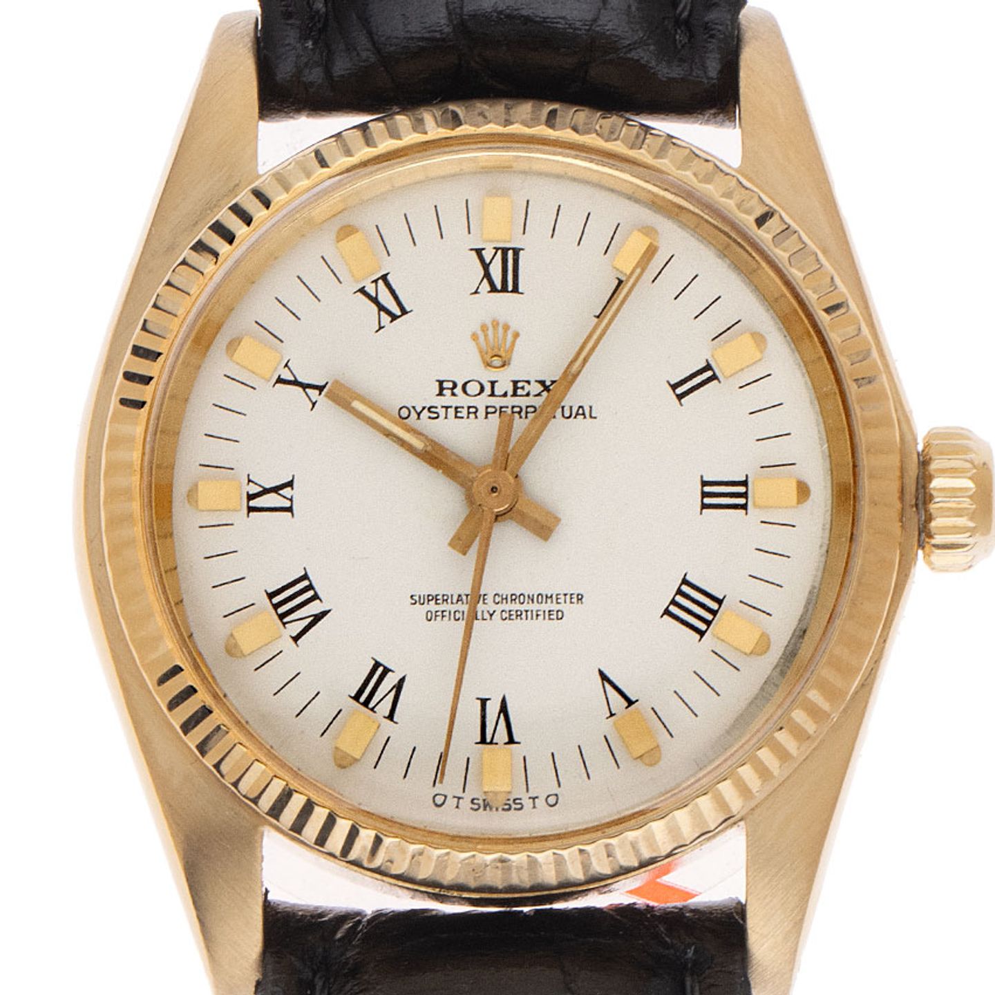 Rolex Oyster Perpetual 6751 (1980) - Wit wijzerplaat 31mm Geelgoud (1/8)