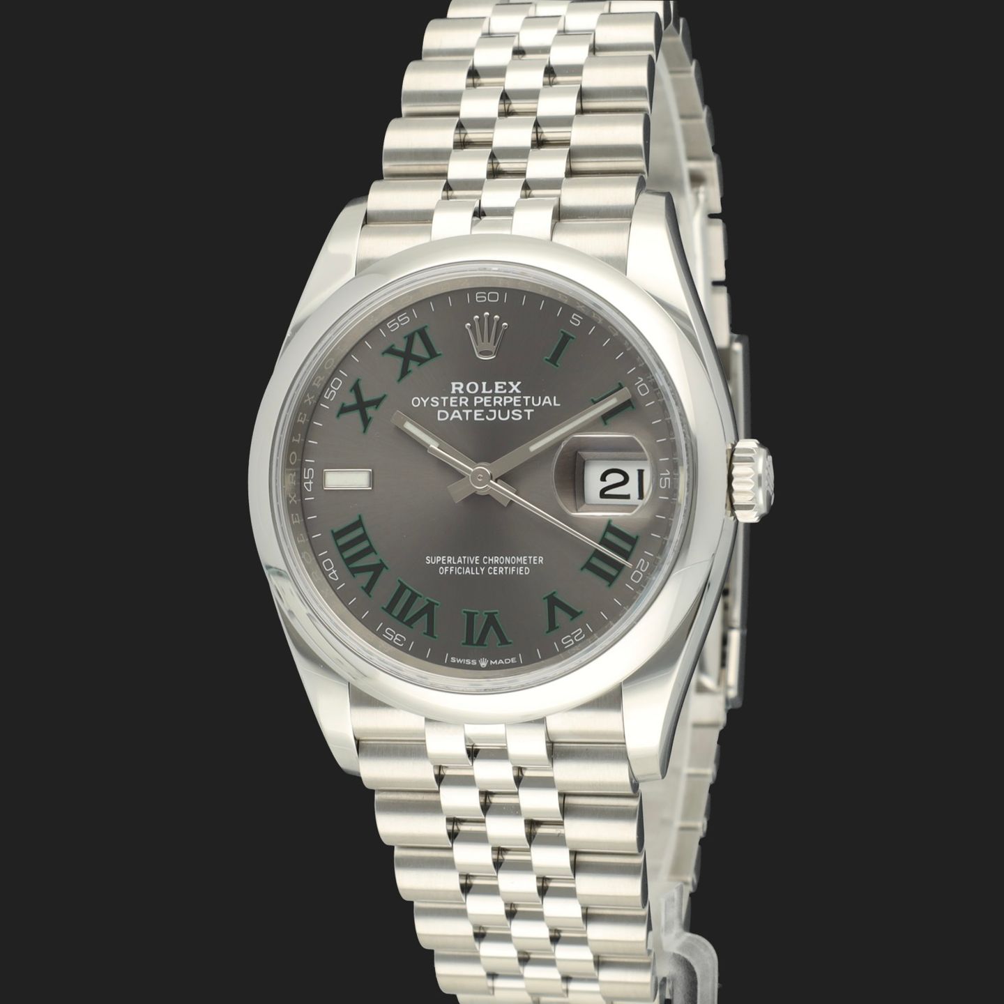 Rolex Datejust 36 126200 (2021) - Grey dial 36 mm Steel case (1/8)